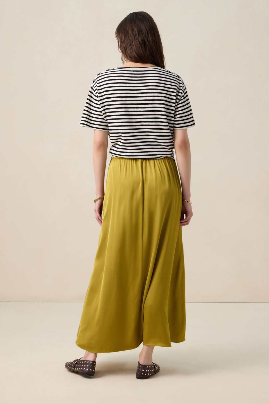 T-shirt rayé - noir