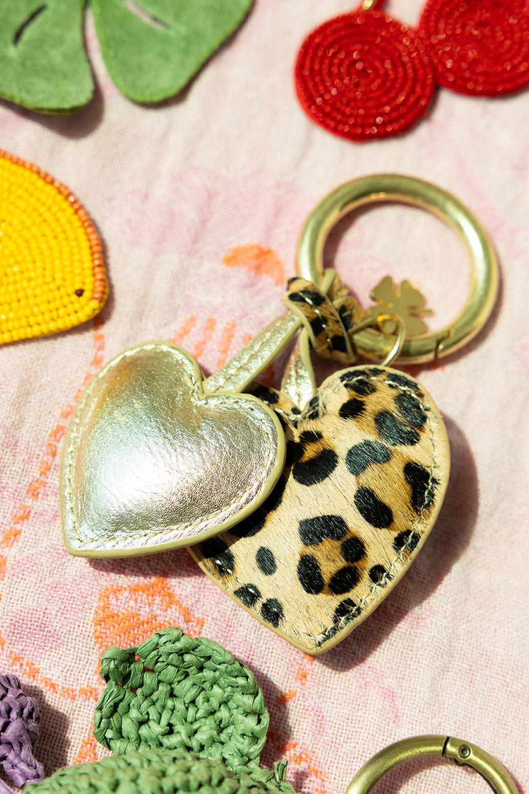 Taschen-Charm Herz - goldfarben