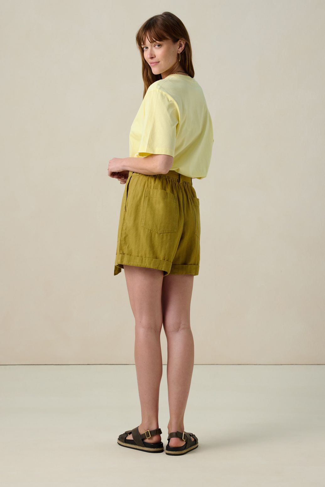 Lichtgeel boxy T-shirt