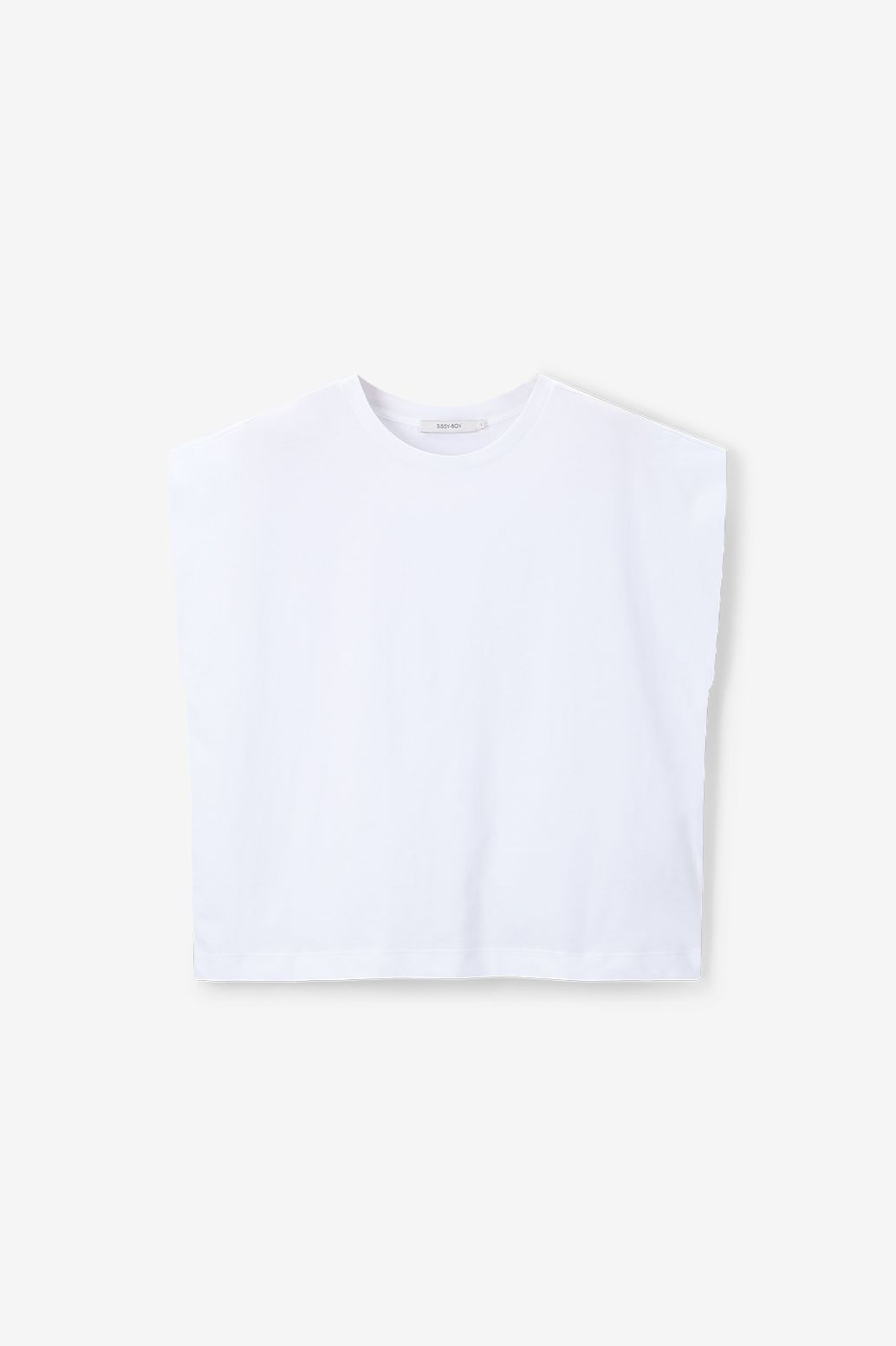 Wit mouwloos T-shirt