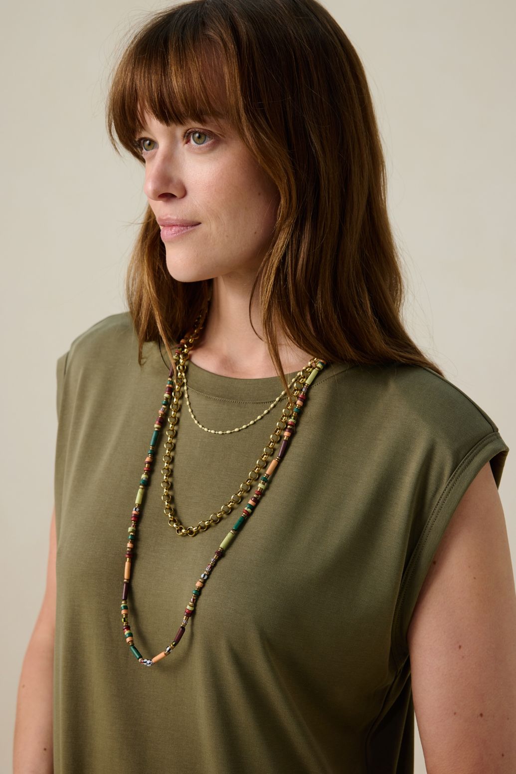 Donkergroene mouwloze maxi jurk