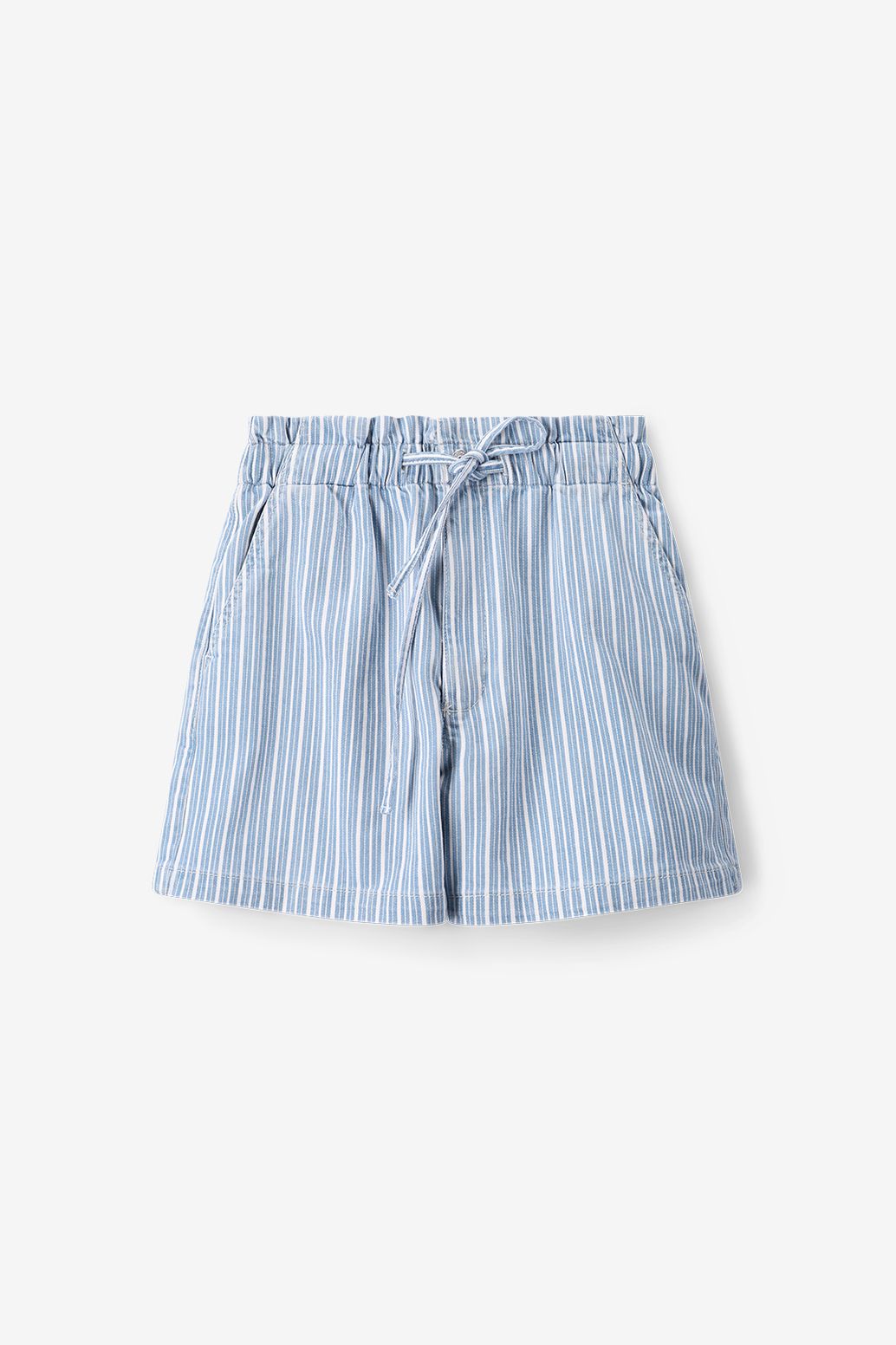 Blauwe gestreepte shorts