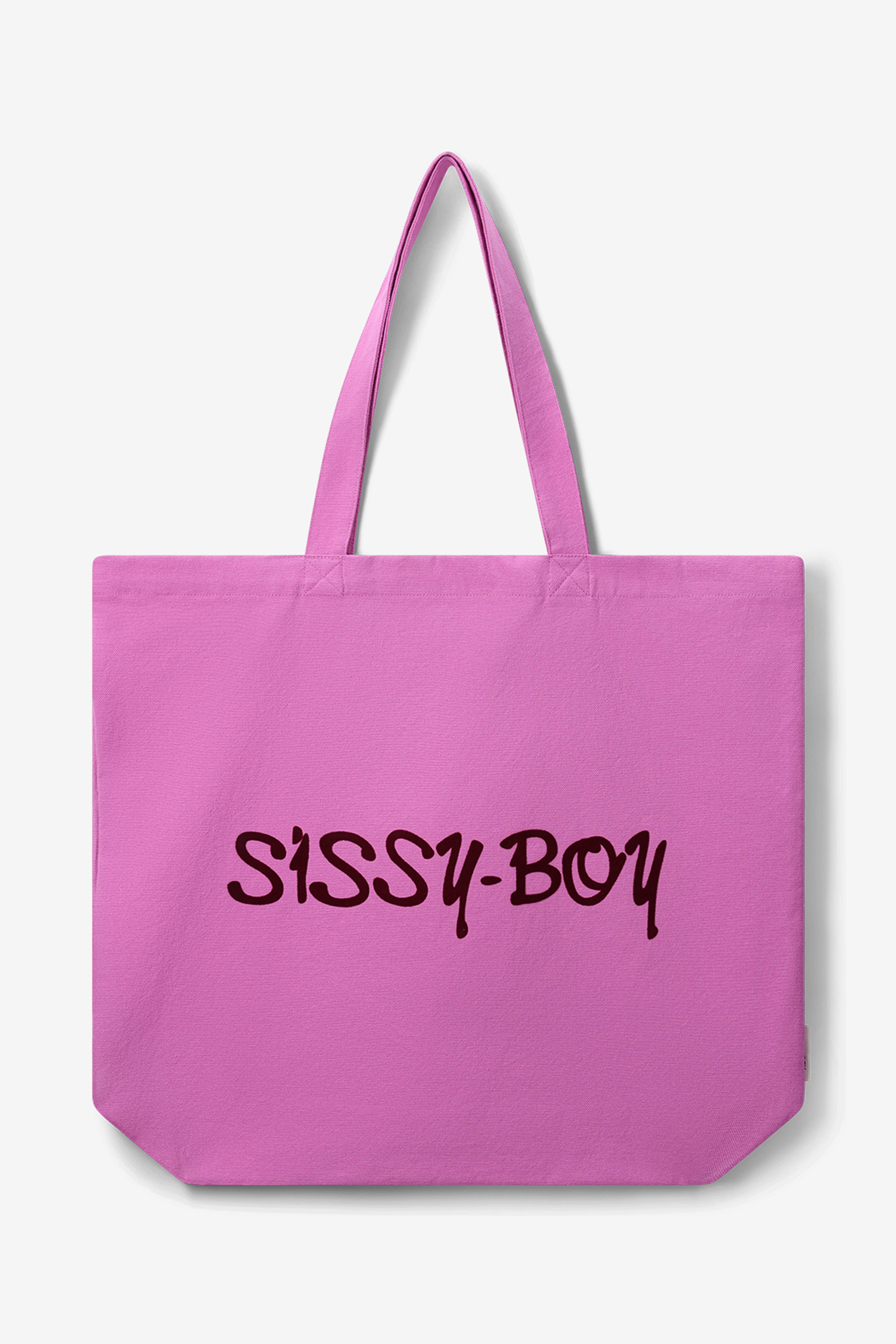 Roze canvas shopper large