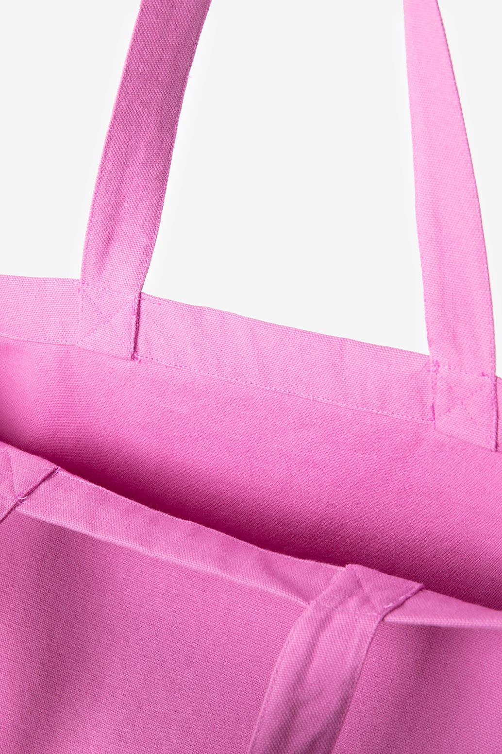 Grand cabas en toile - rose