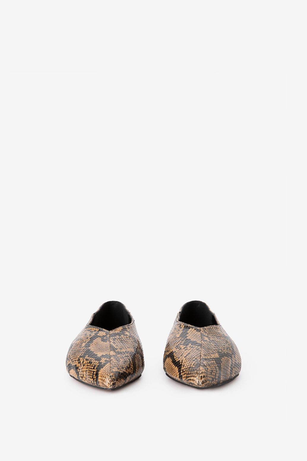 Bruine ballerina met slangenprint