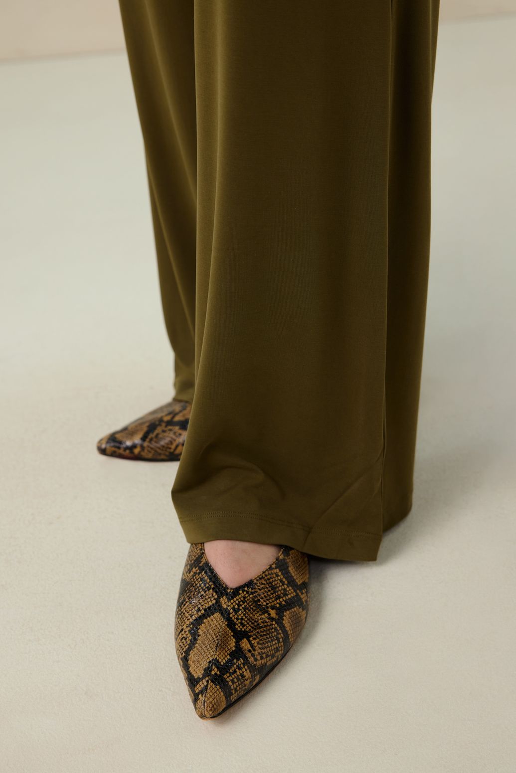 Ballerines avec imprimé serpent - marron