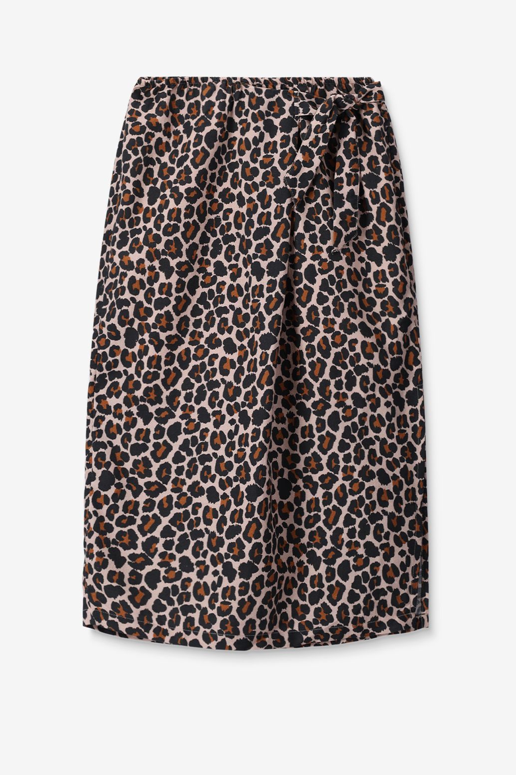 Wickelrock mit Leoprint - braun
