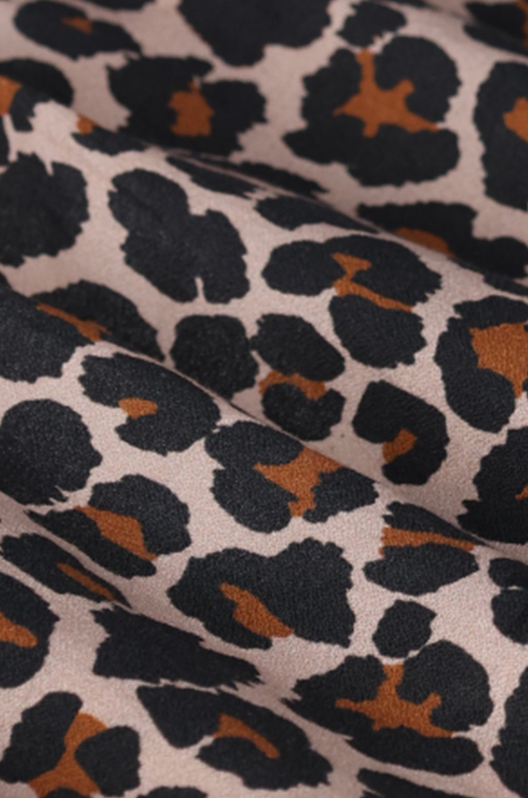 Wickelrock mit Leoprint - braun