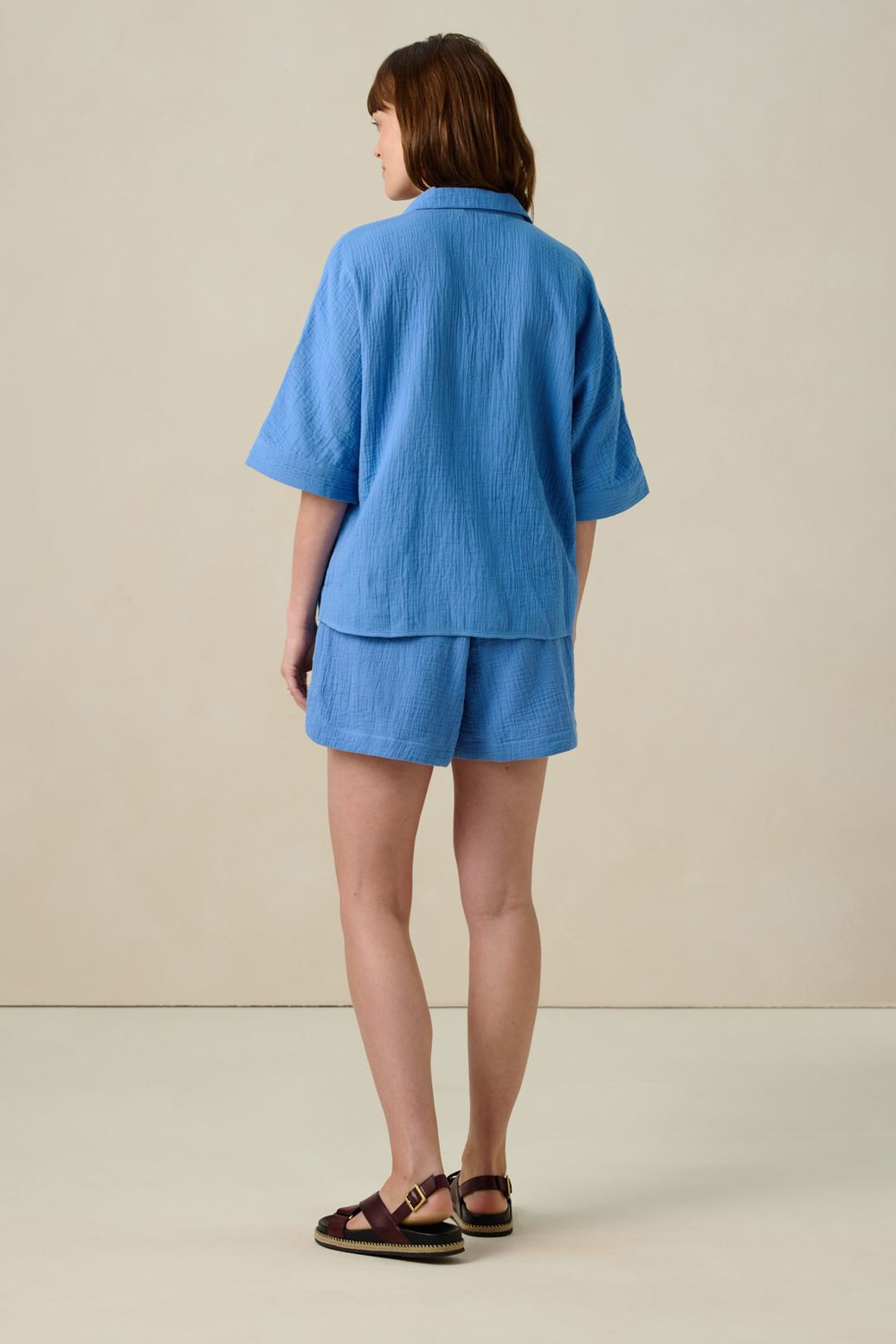 Blauwe short