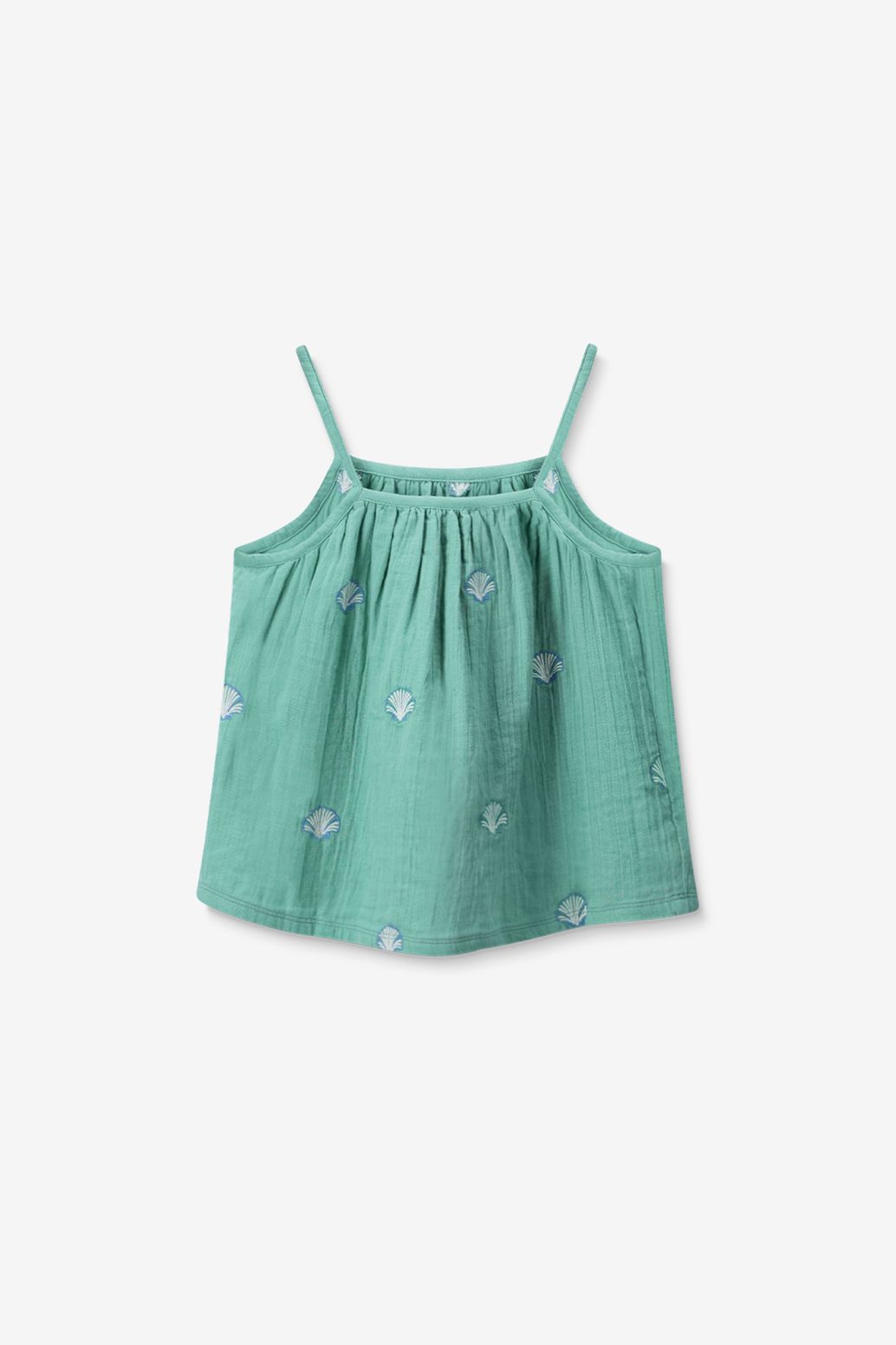 Groene top met embroidery