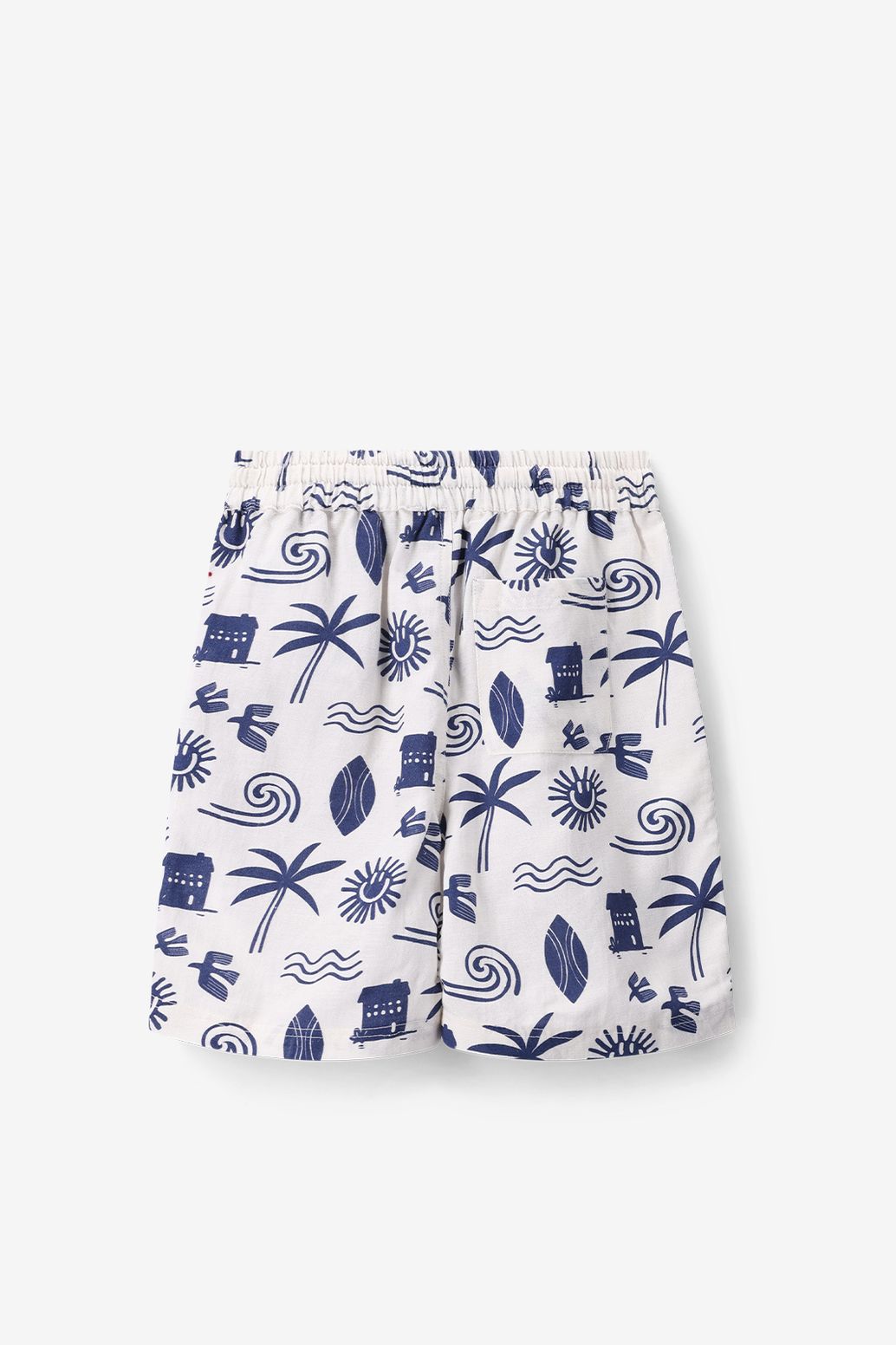 Gemusterte Shorts - weiß