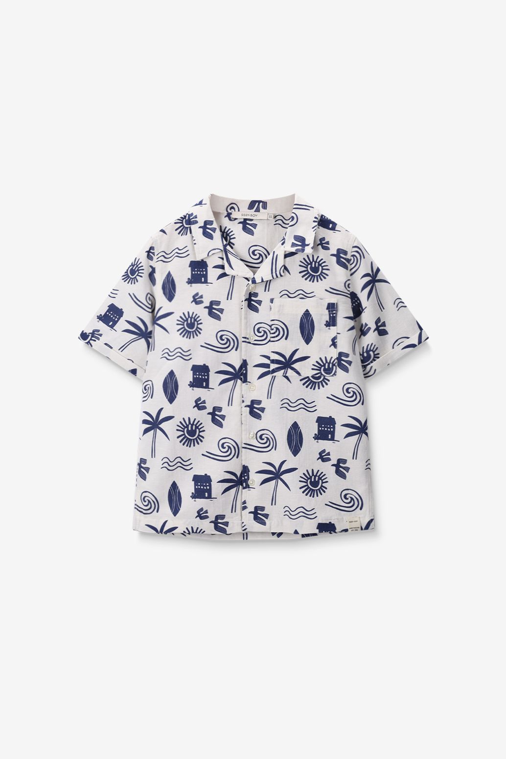 Wit overhemd met print