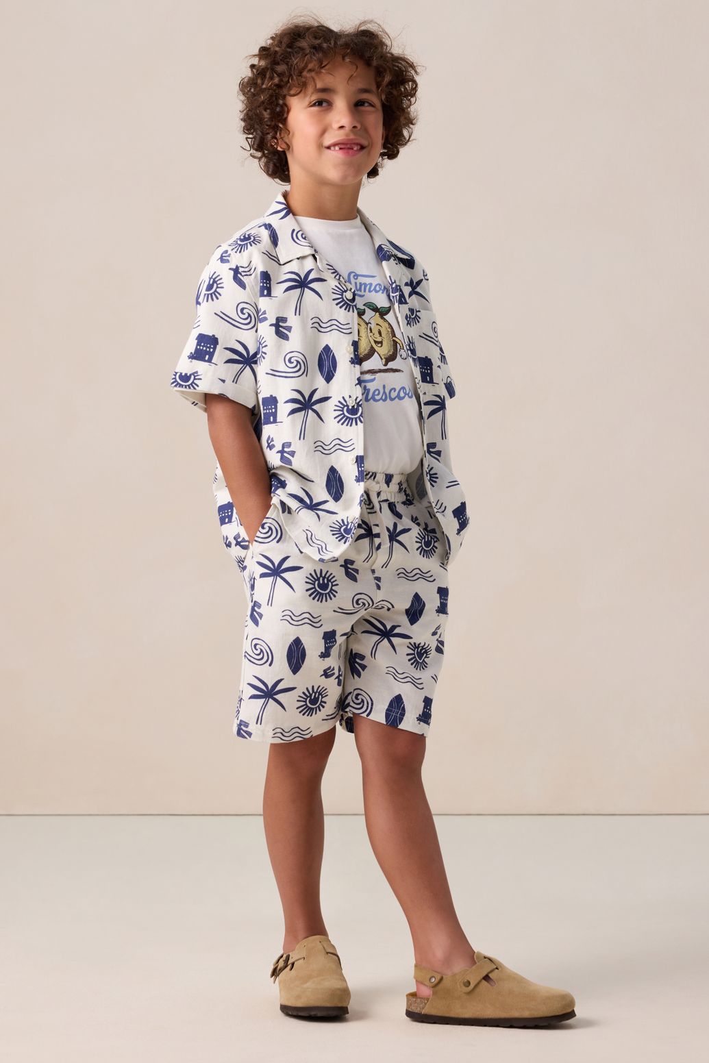 Wit overhemd met print