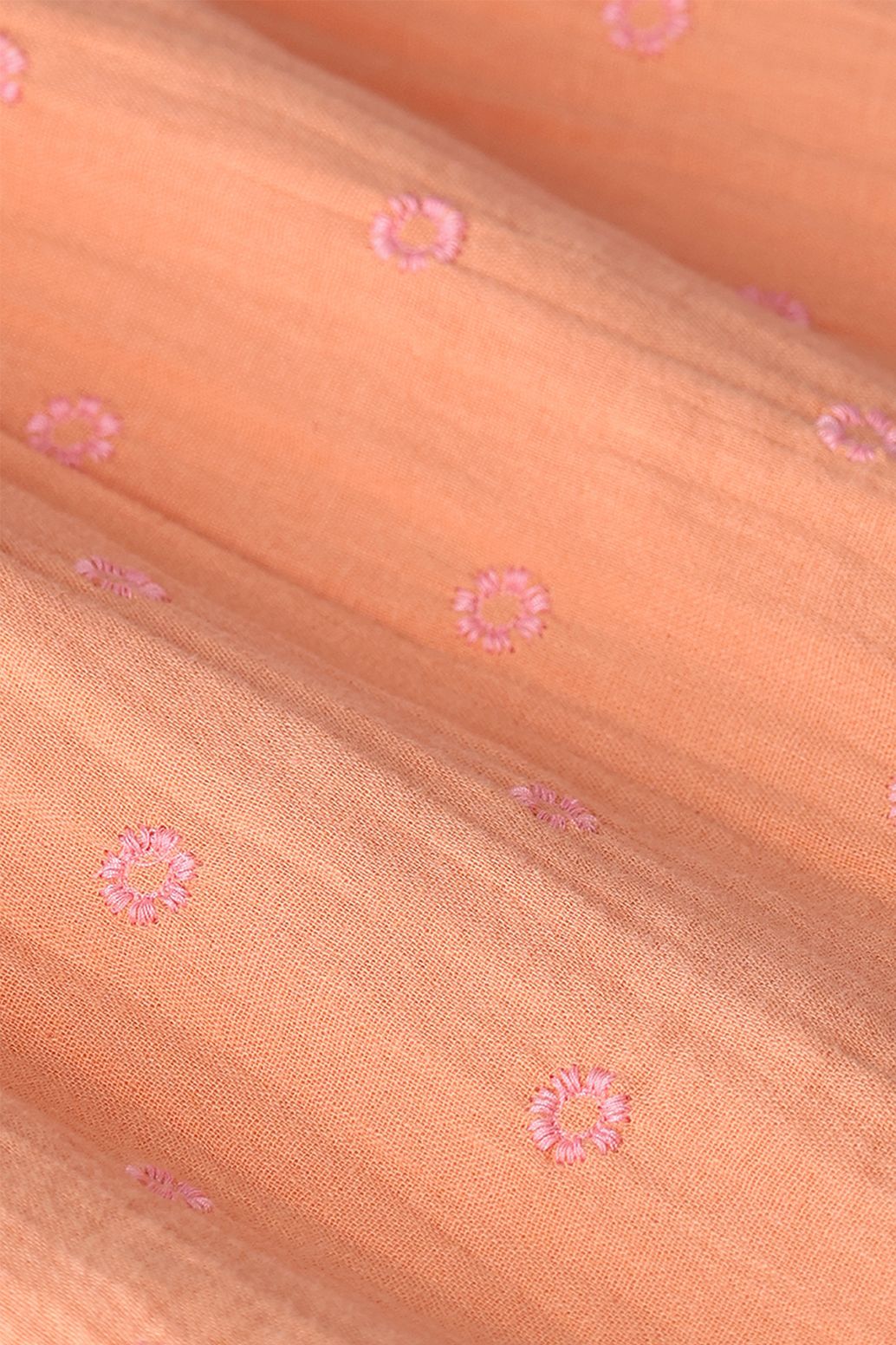 Kleid mit Stickerei-Details - orange