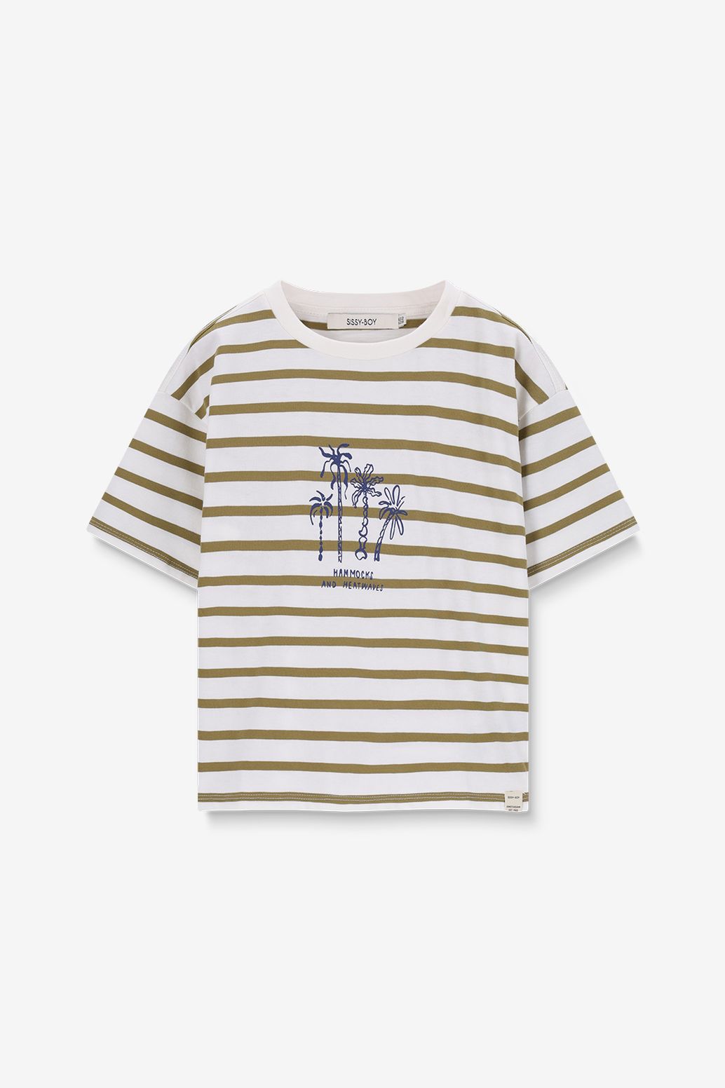 T-shirt rayé - vert