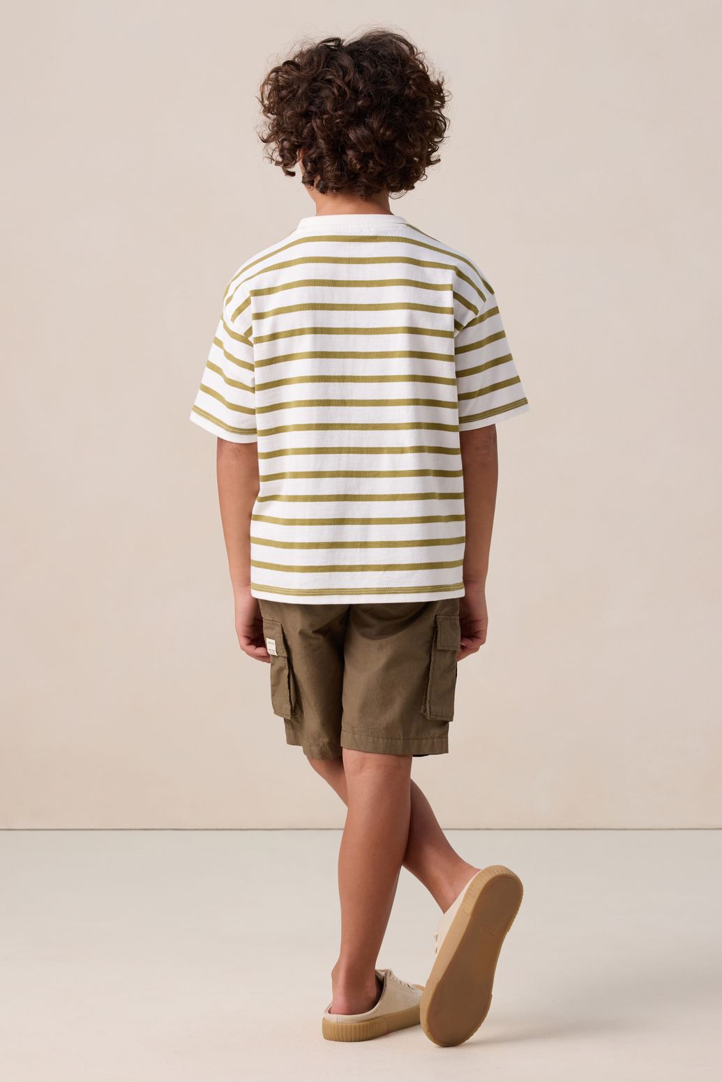 T-shirt rayé - vert