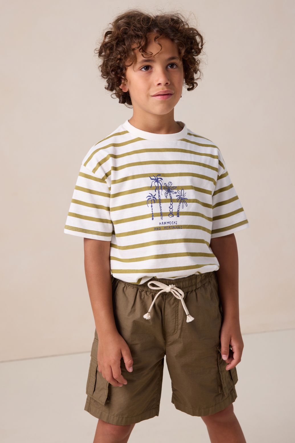 T-shirt rayé - vert