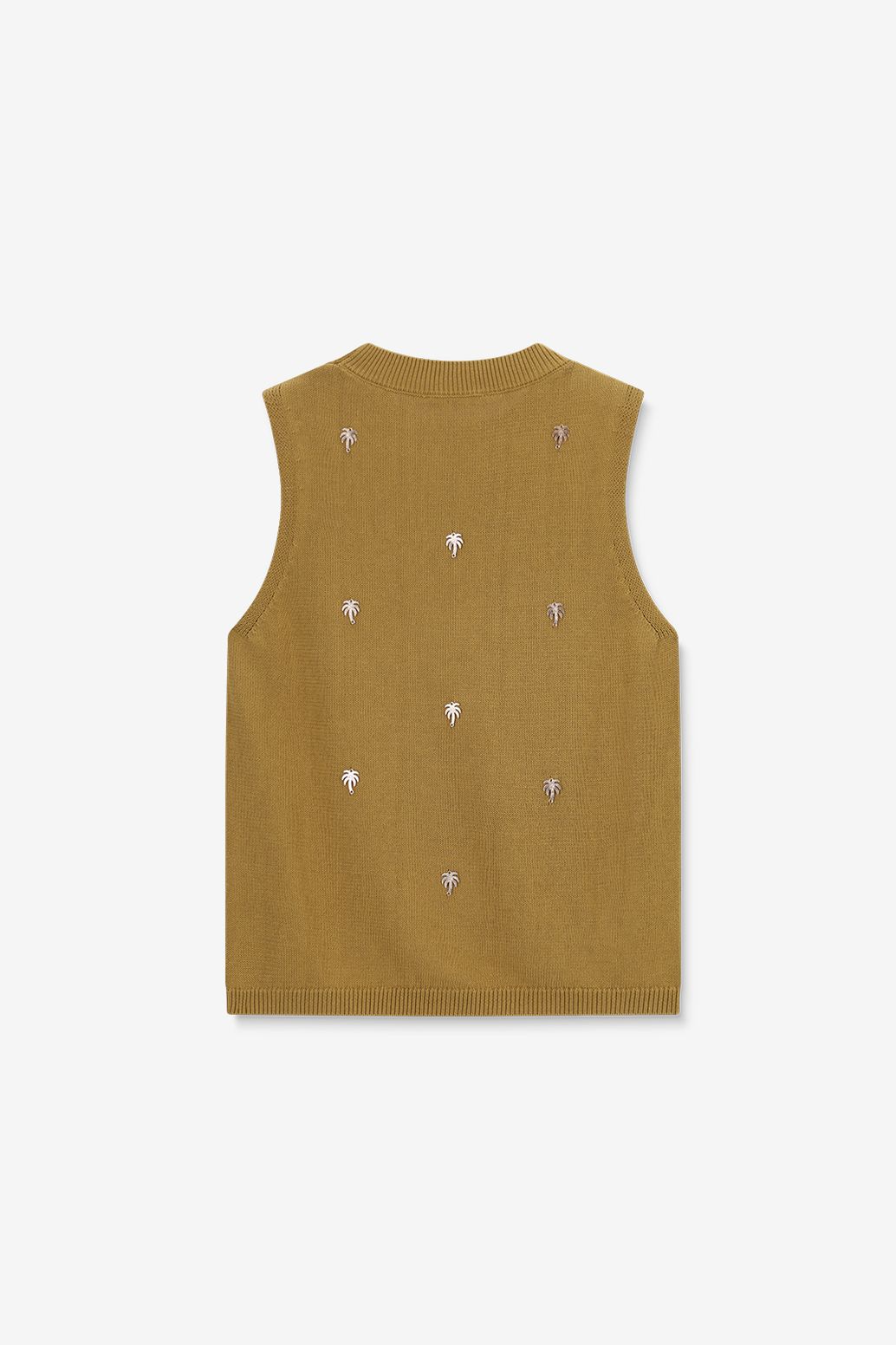 Groen gebreide spencer