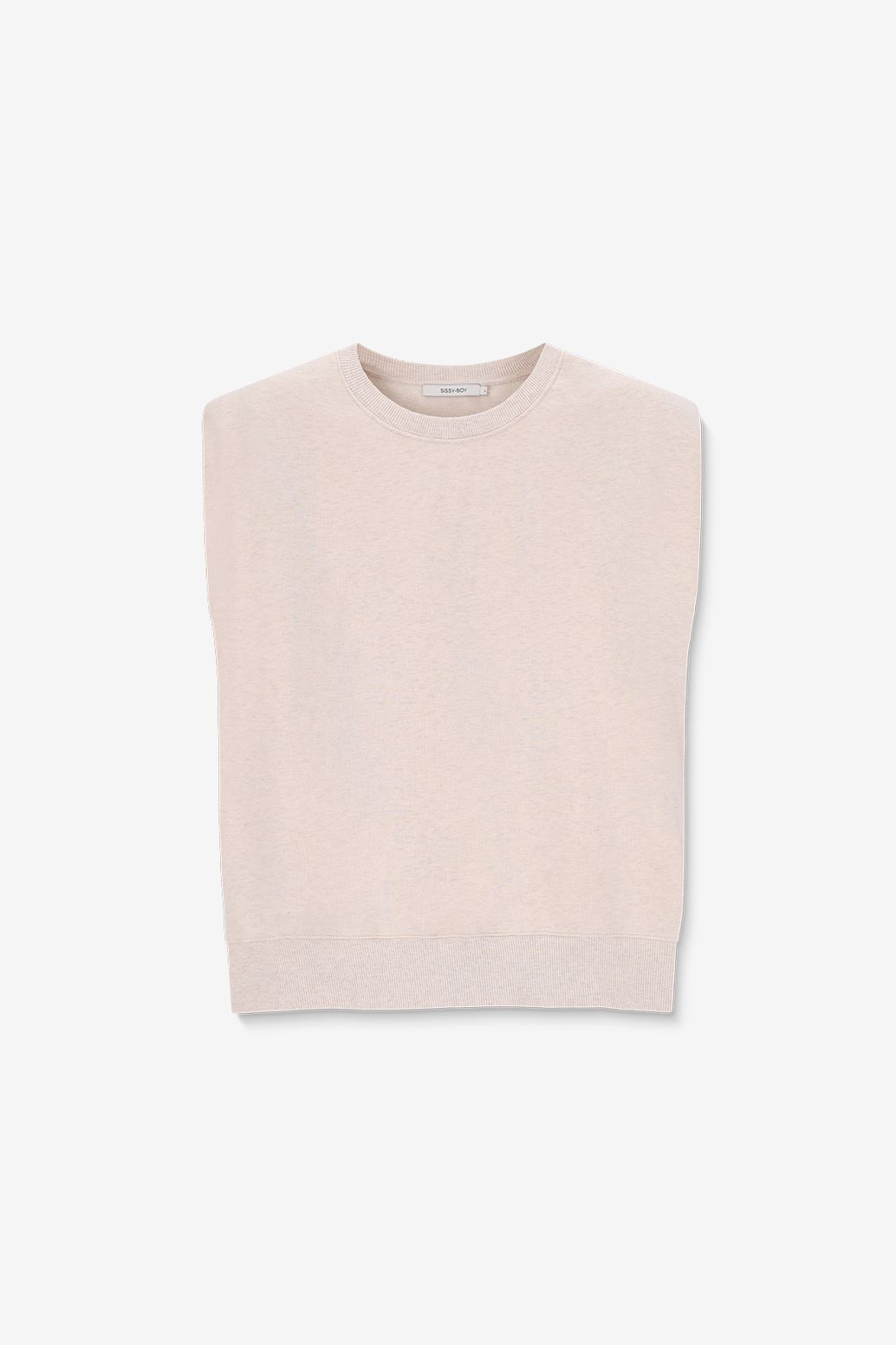 Beige mouwloze sweater