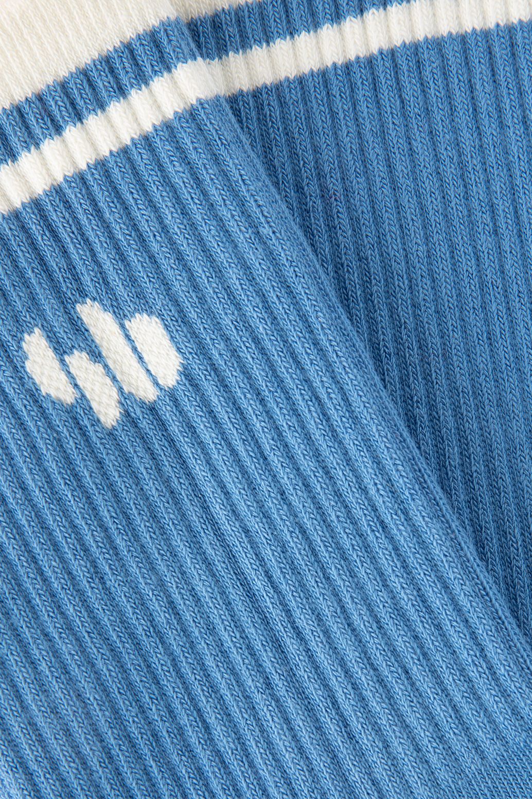 Blauwe sokken met logo