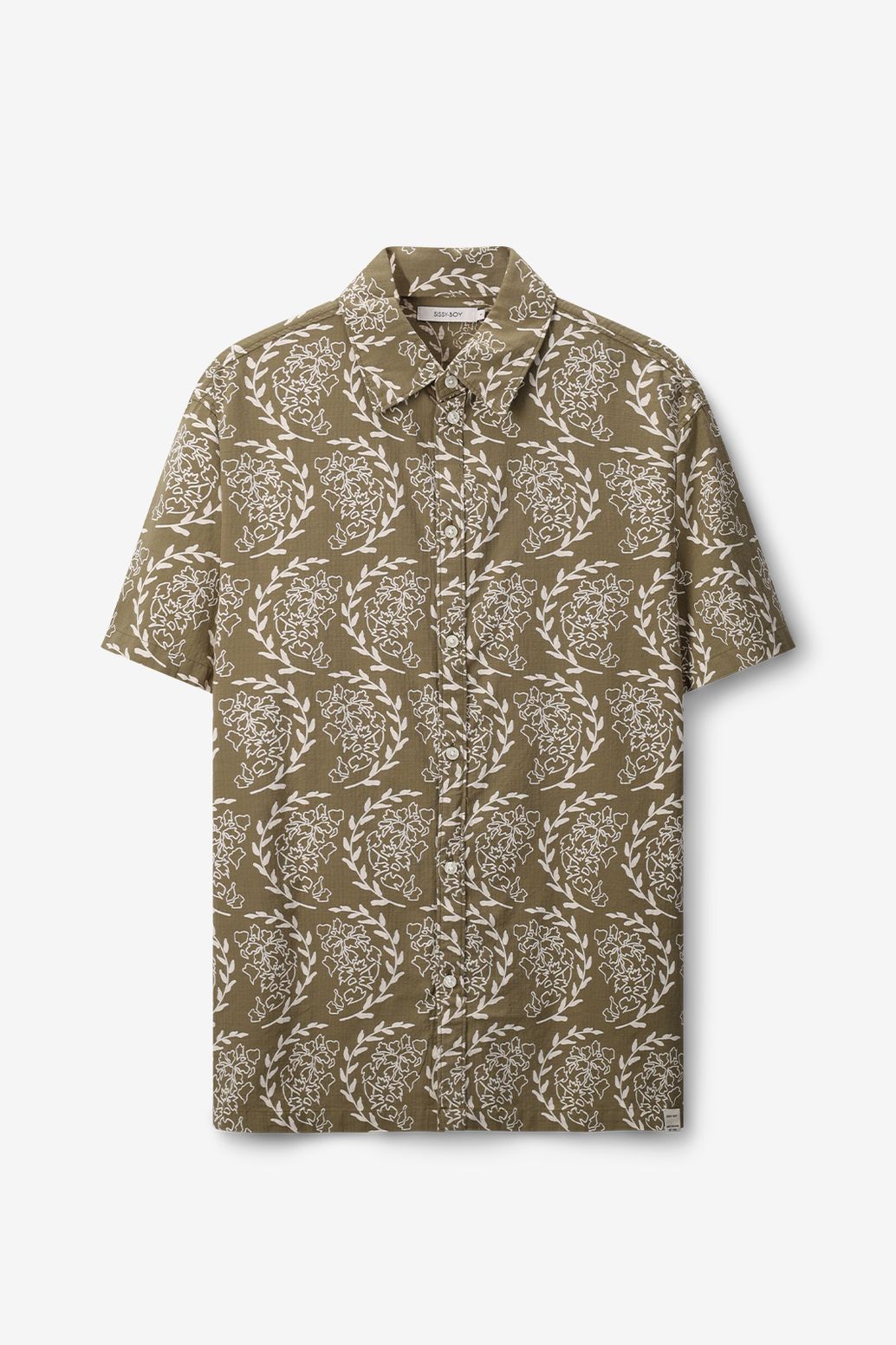 Gemustertes Hemd - grün