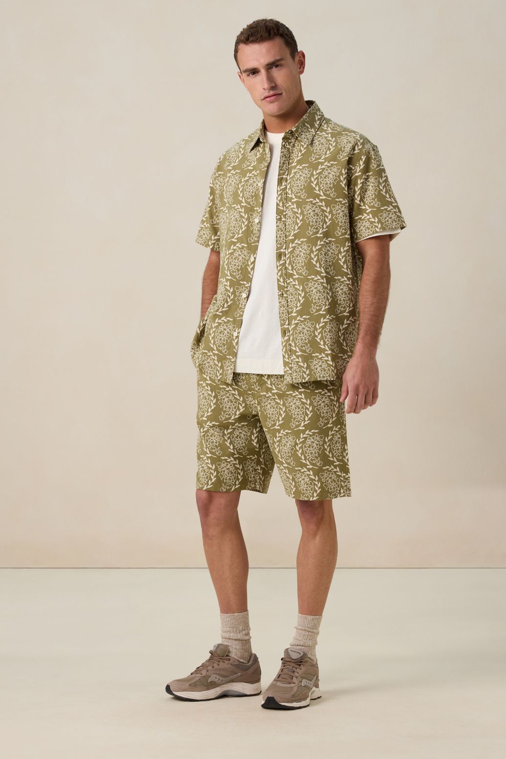 Short avec imprimé - vert