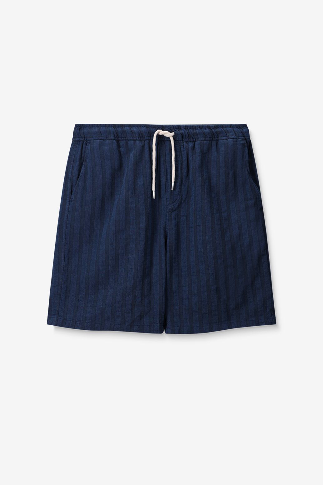 Short rayé - bleu foncé