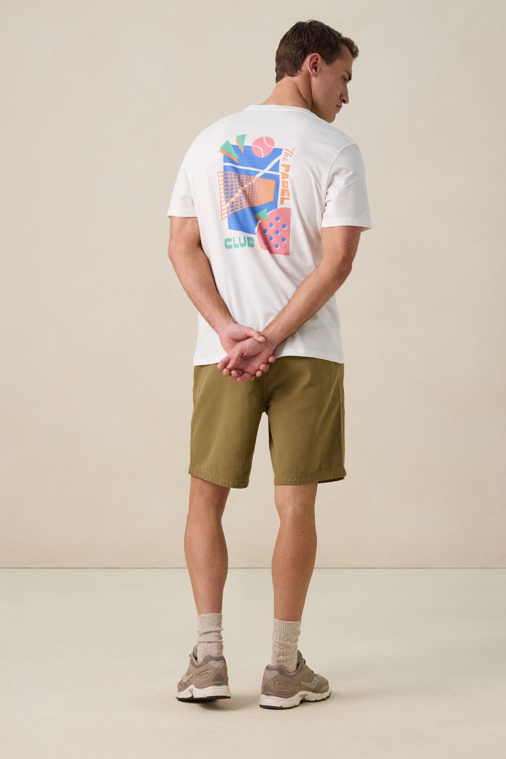 T-Shirt mit Artwork-Print - weiß