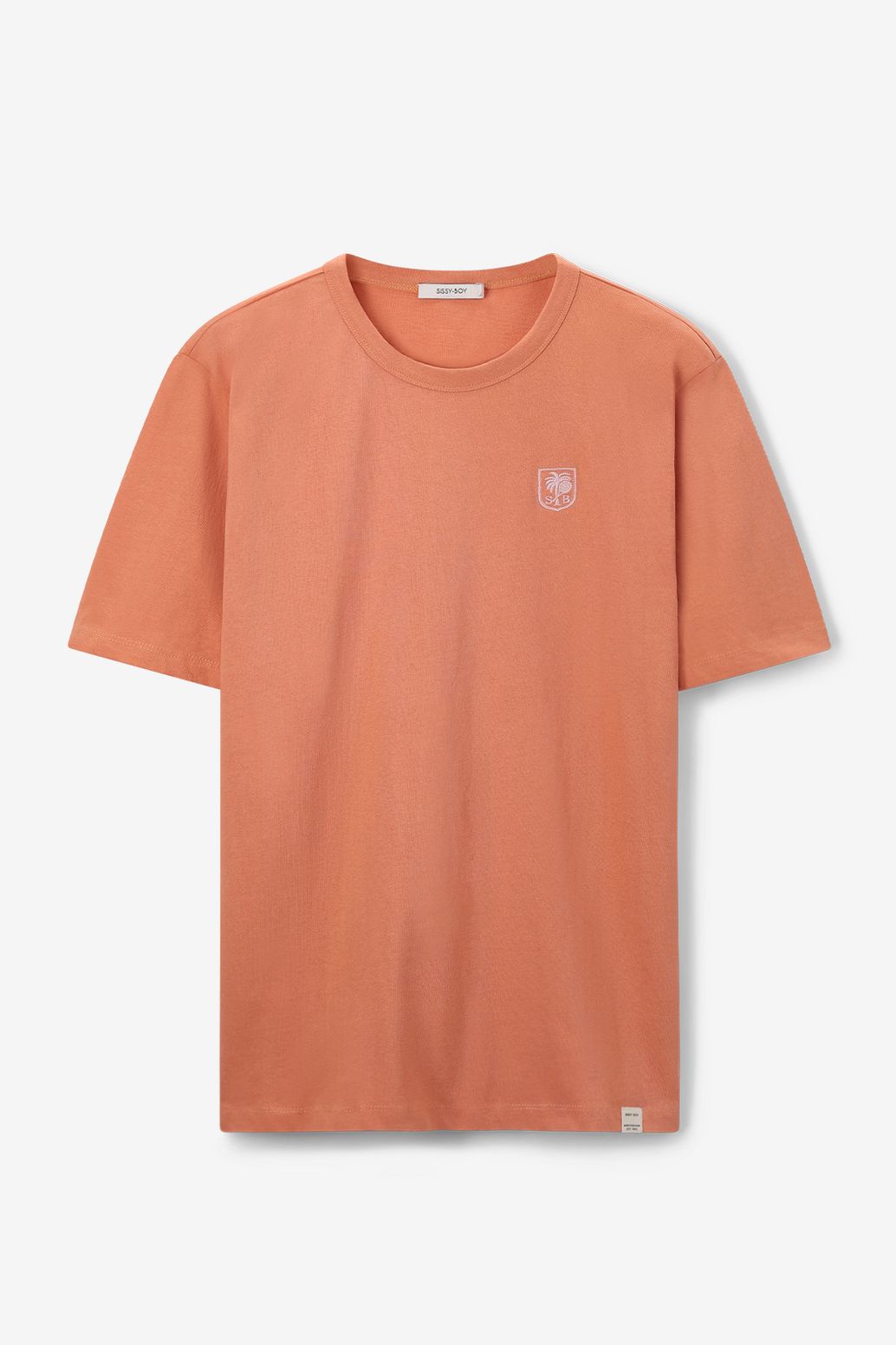 T-Shirt mit Artwork-Print - orange