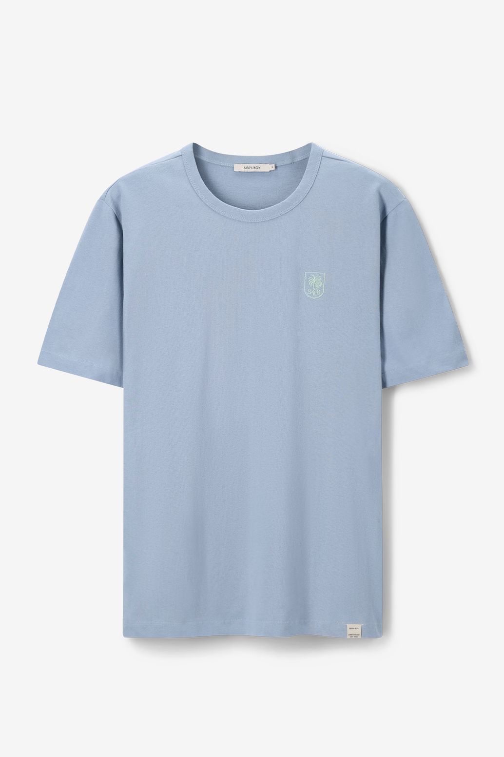 T-Shirt mit Artwork-Print - hellblau