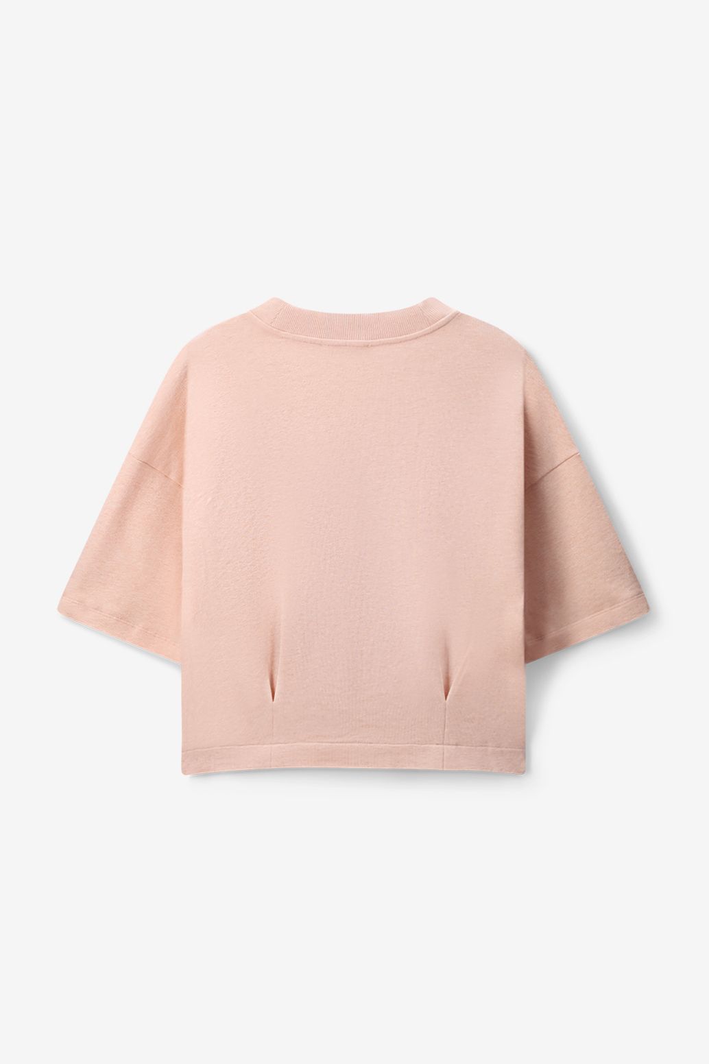 Lichtroze sweater met V-hals