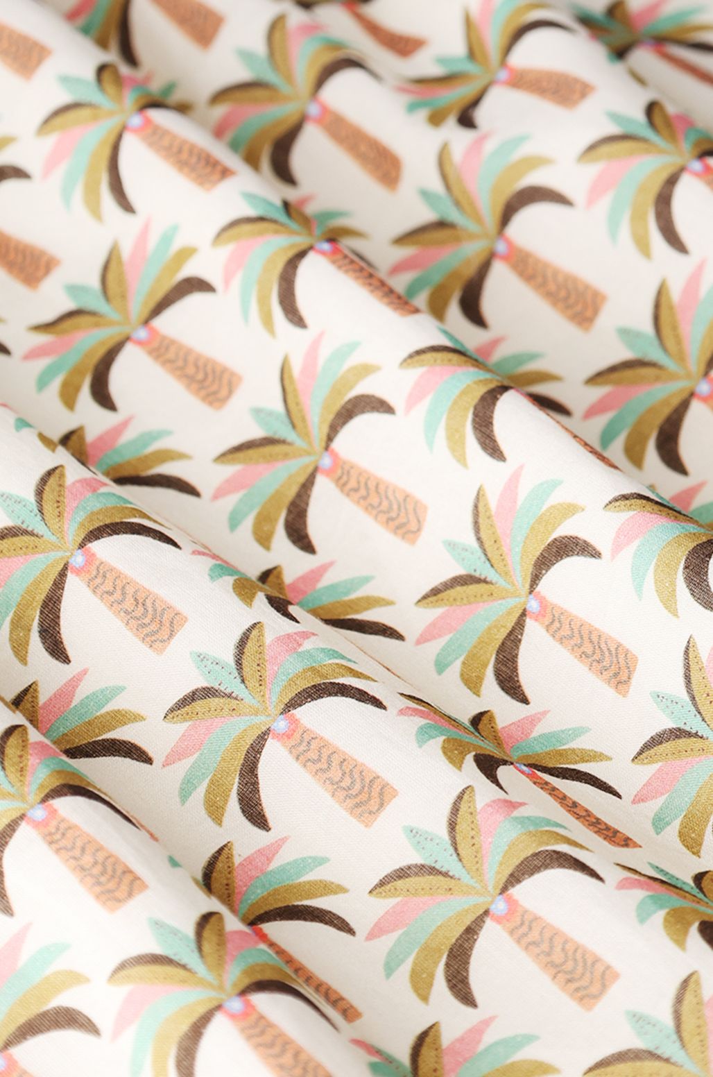 Maxi-Rock mit Palmenmuster - mehrfarbig