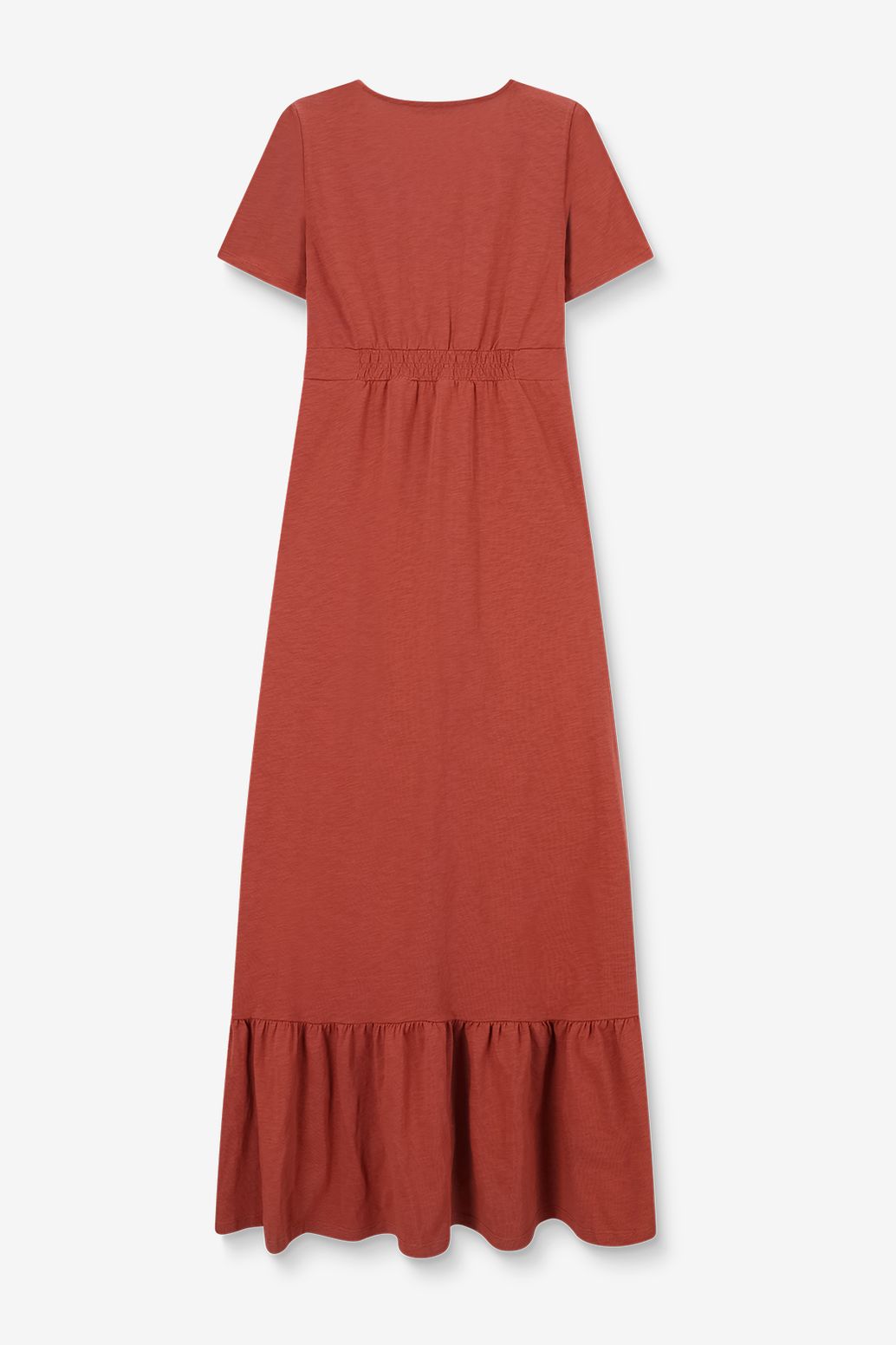 Rode jersey maxi jurk