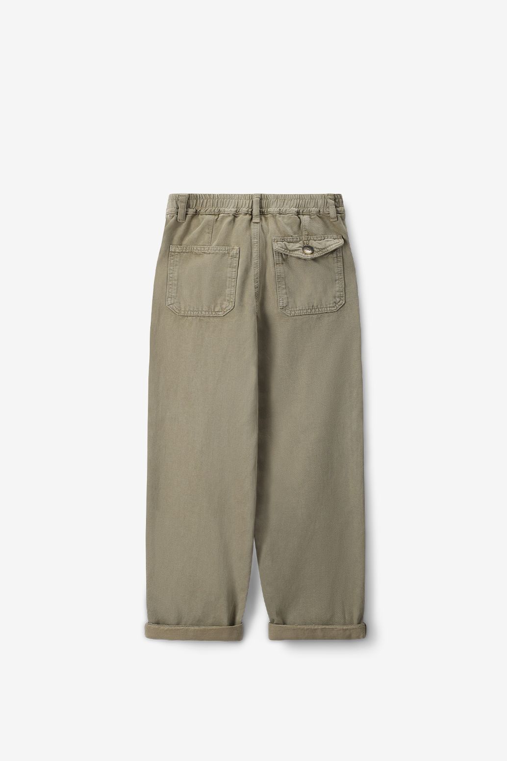 Groene broek met opgestikte zakken