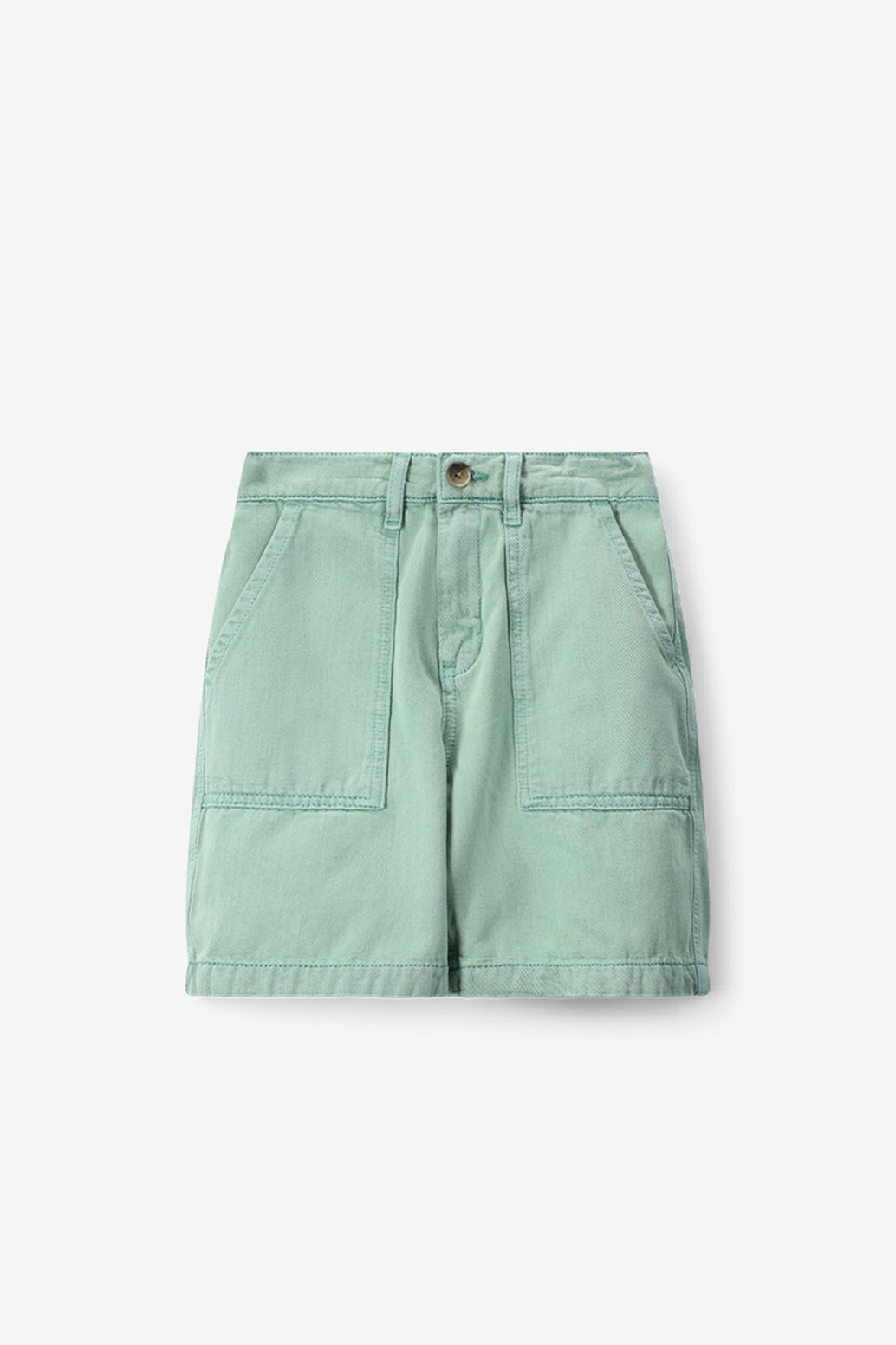 Groene short met opgestikte zakken