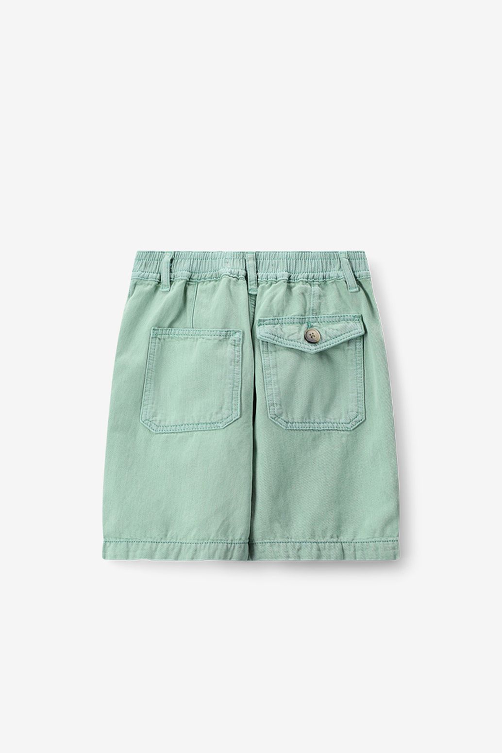 Groene short met opgestikte zakken