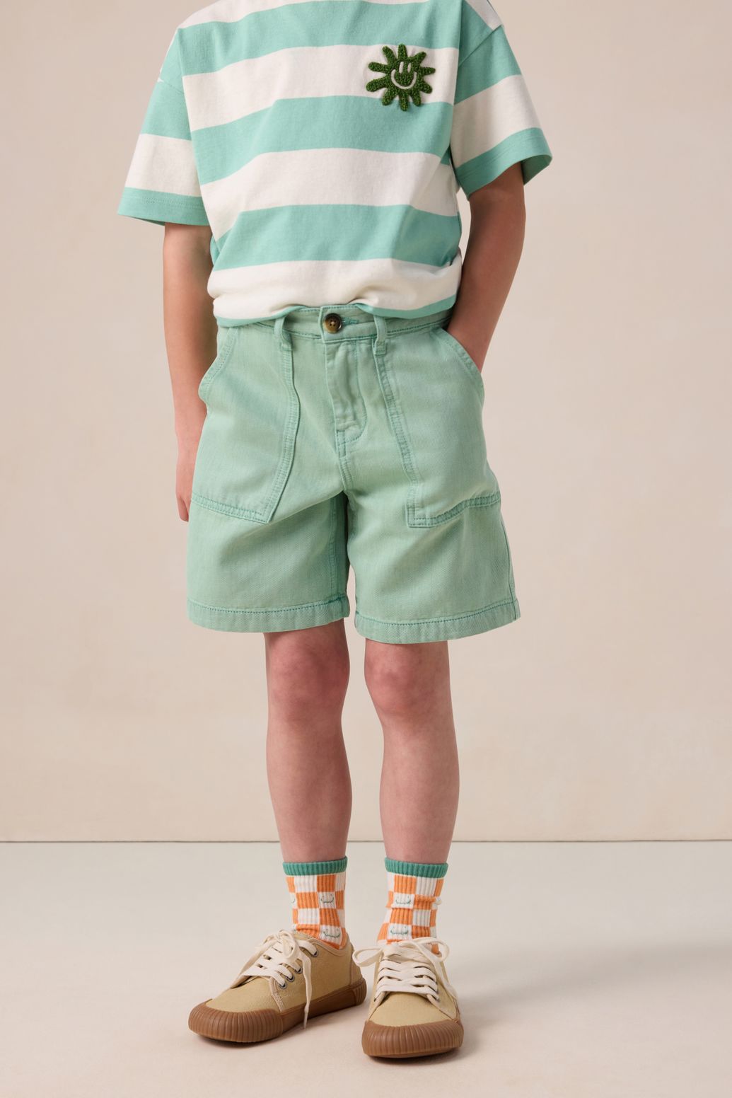 Short avec poches plaquées - vert