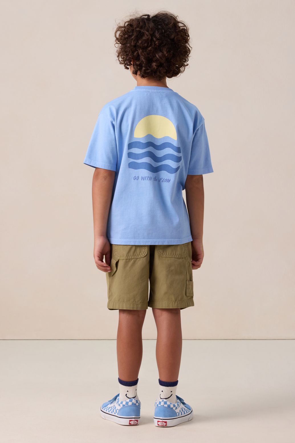 Groene pull on shorts