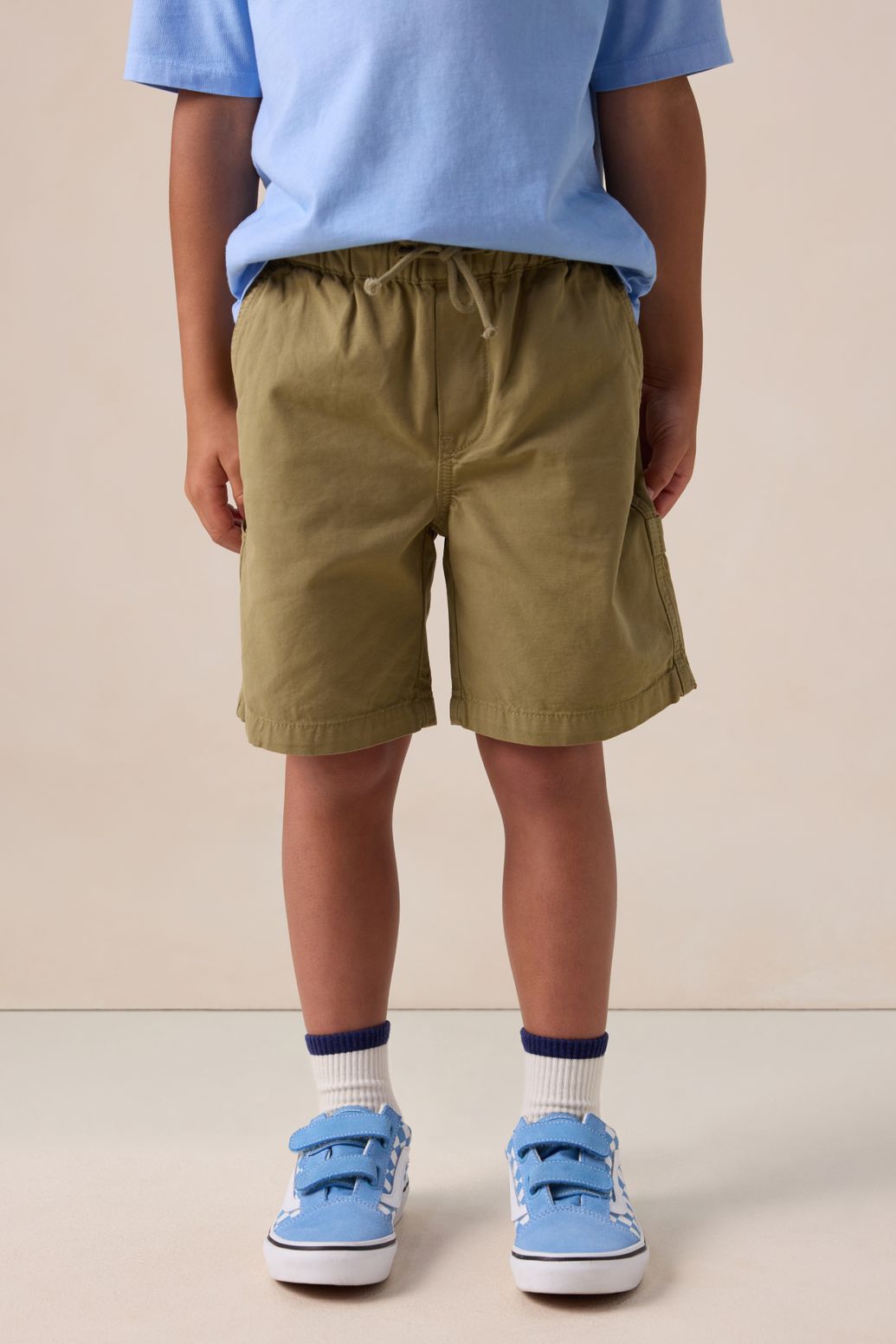 Groene pull on shorts