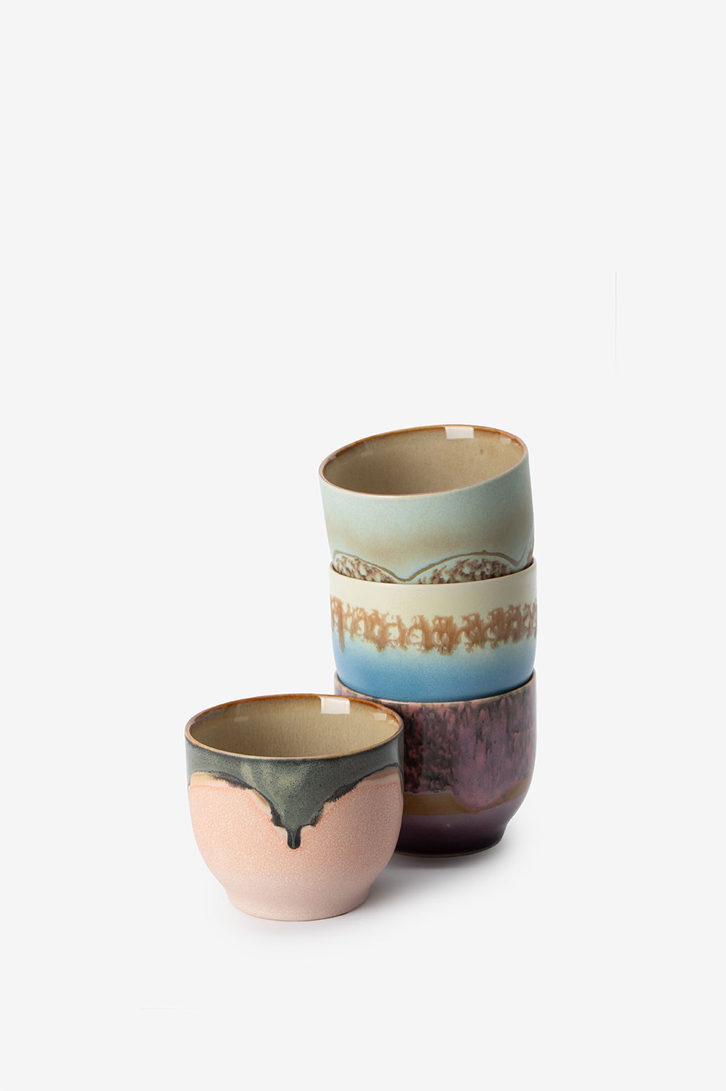 HK Living 70's Ceramics Becher-Set Lagoon