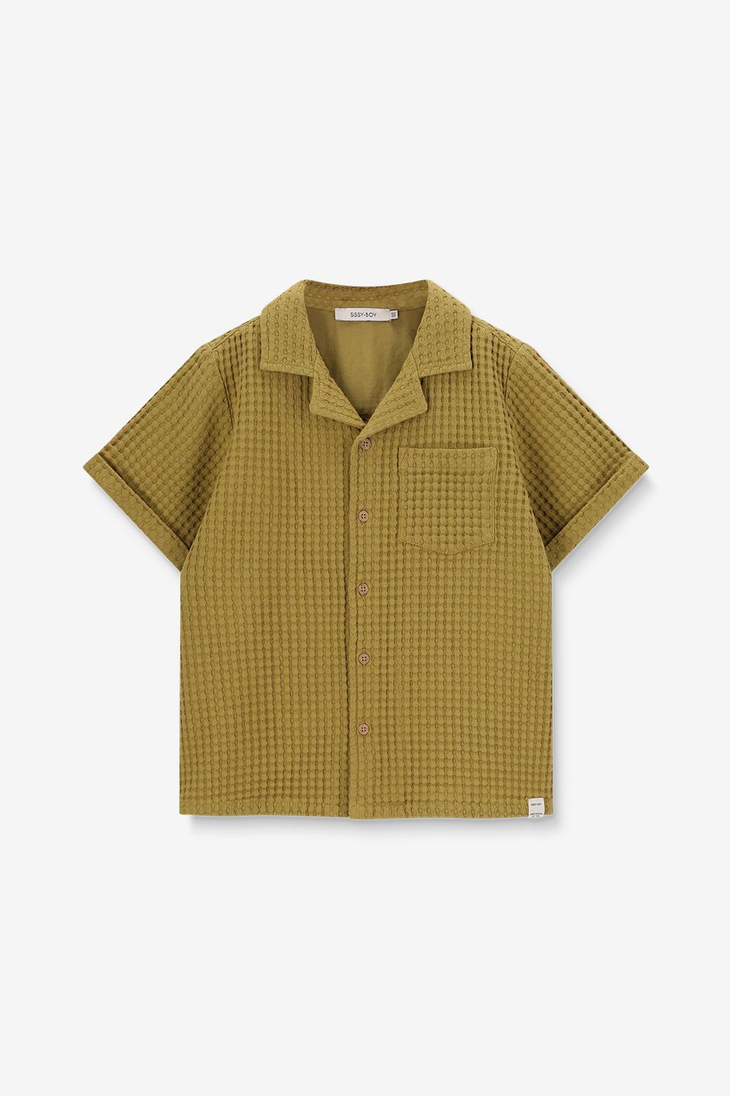 Hemd mit Waffelmuster - hellgrün