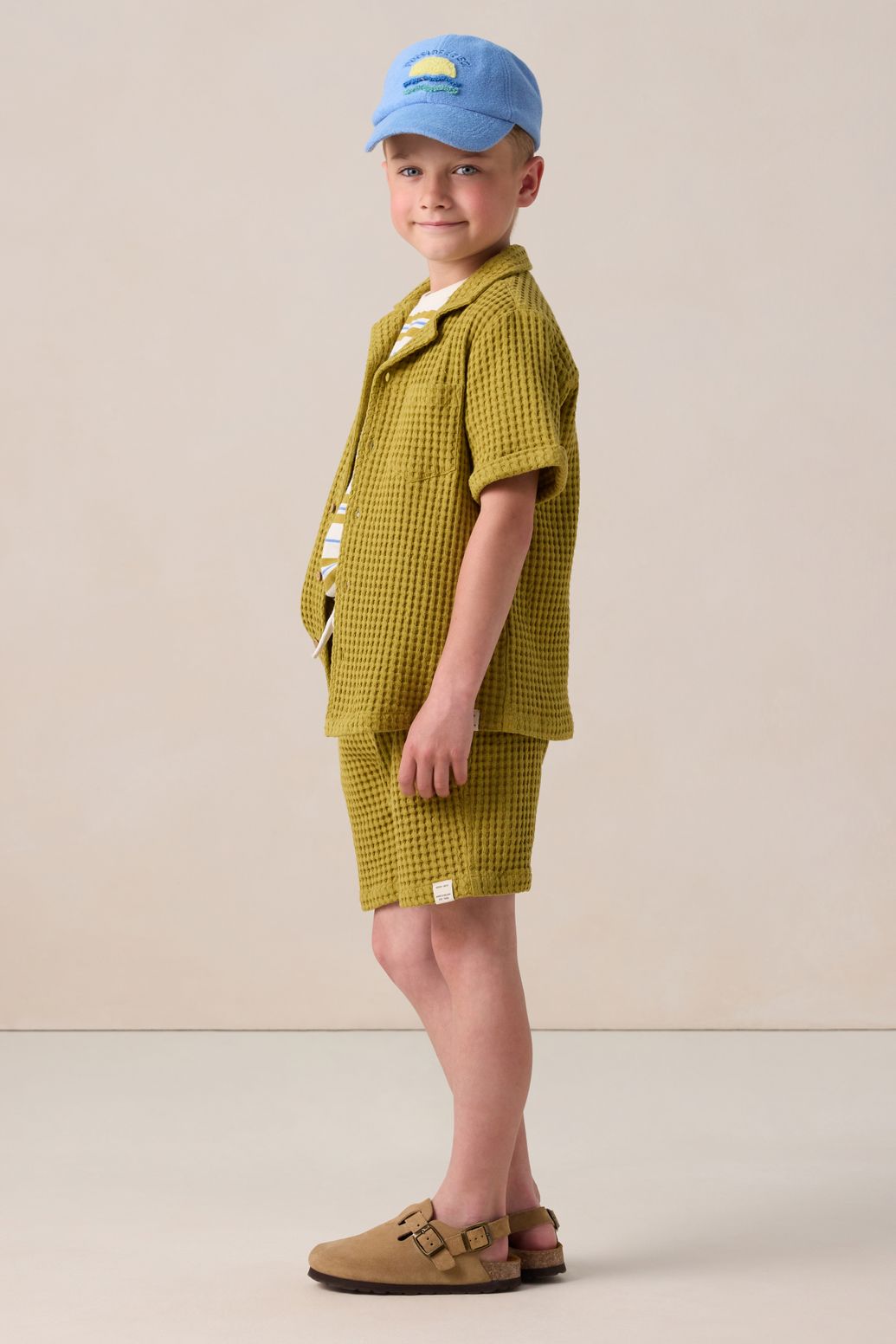 Short tissu gaufré - vert clair