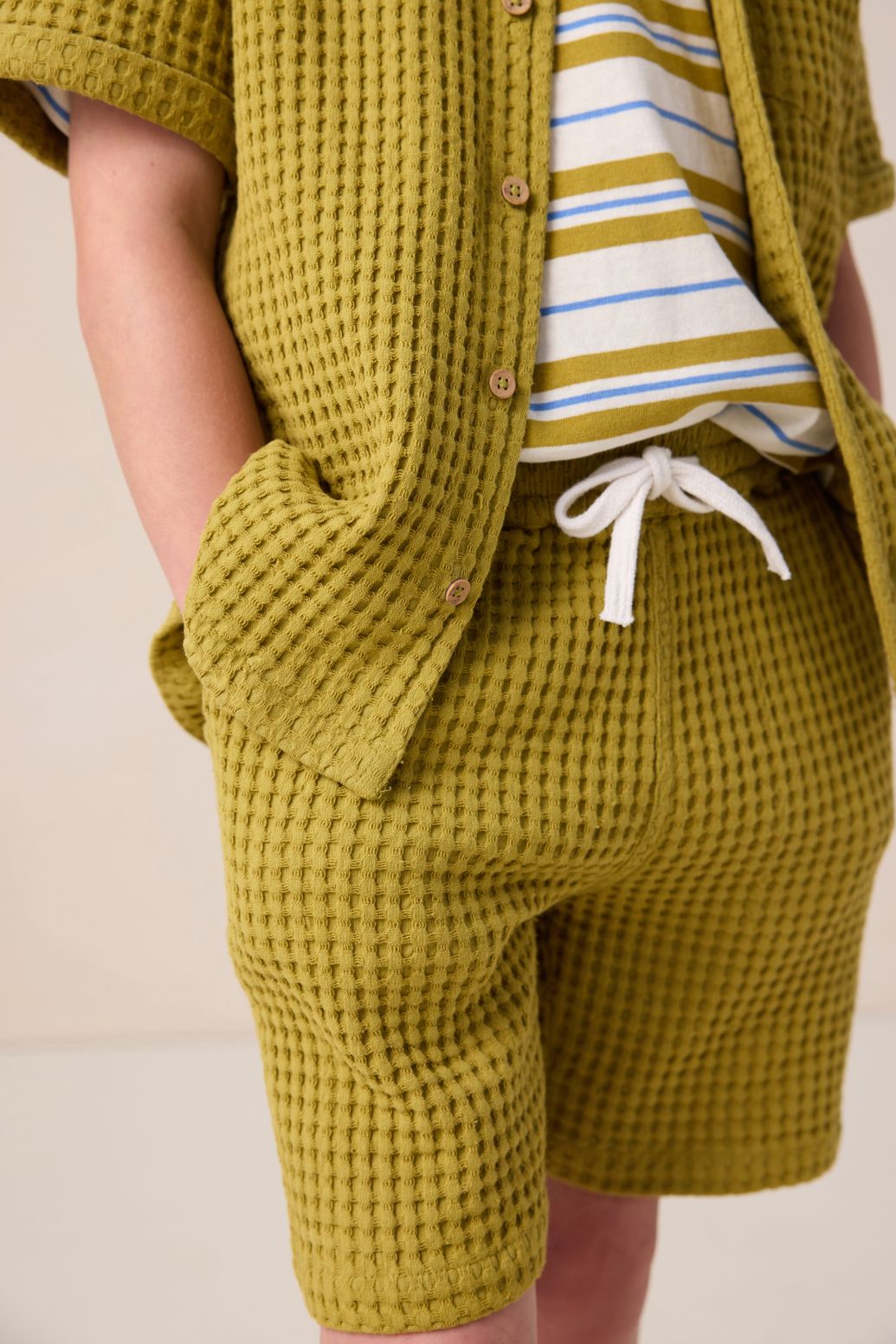 Short tissu gaufré - vert clair