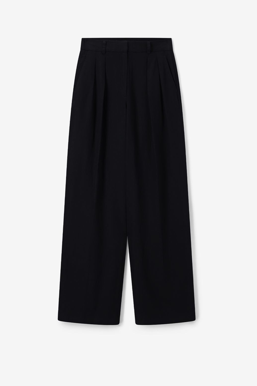 Zwarte high waist wide leg broek