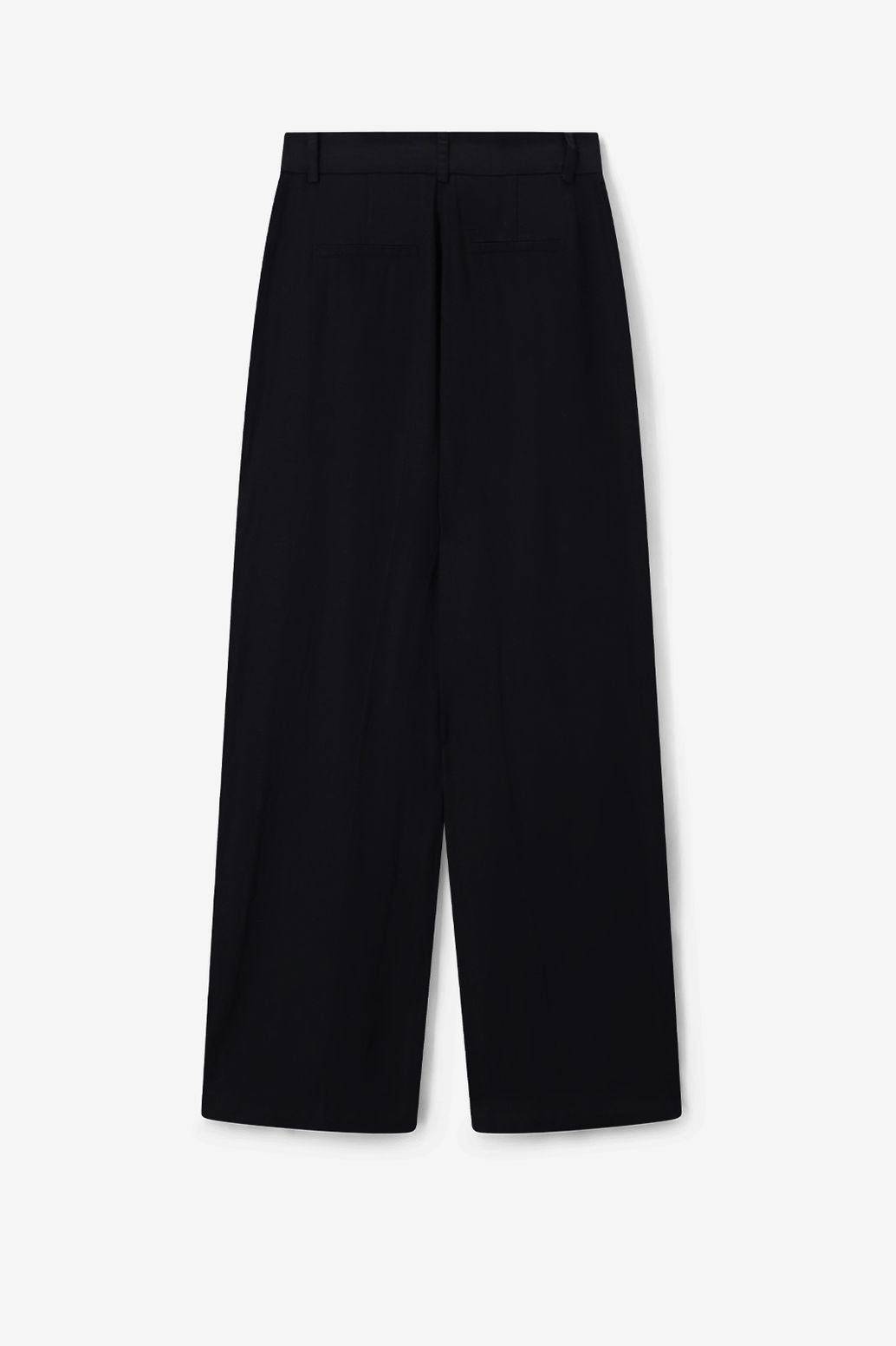 Pantalon jambes larges taille haute - noir