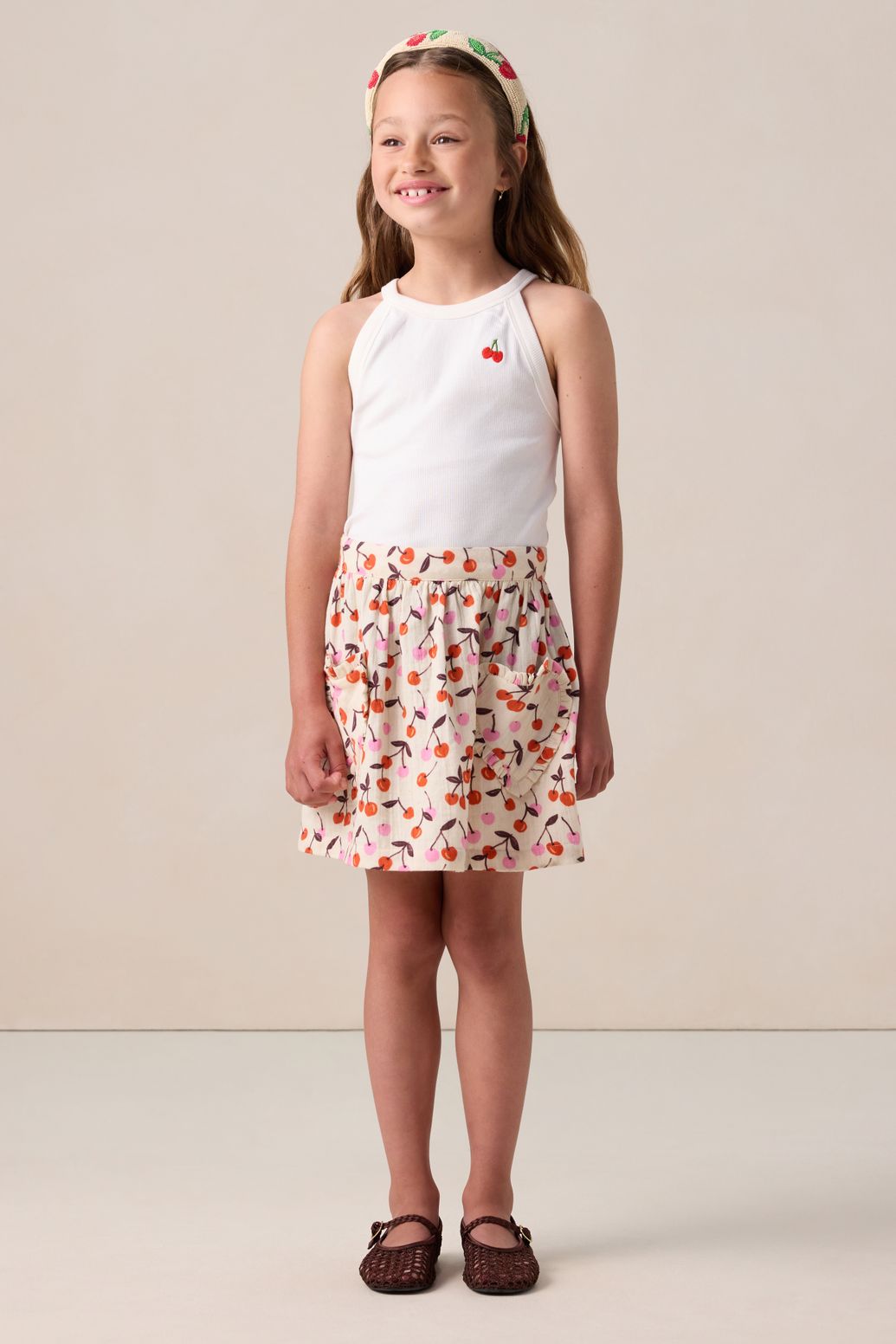 Top mit Artwork-Print - weiß