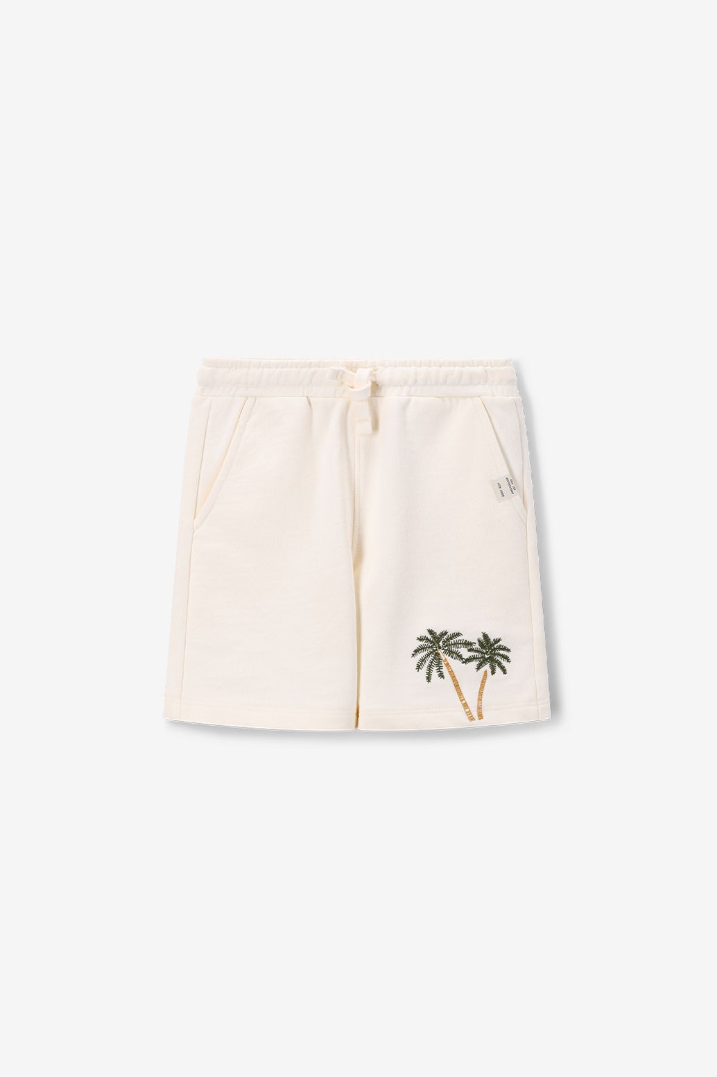 Witte short met palmboom