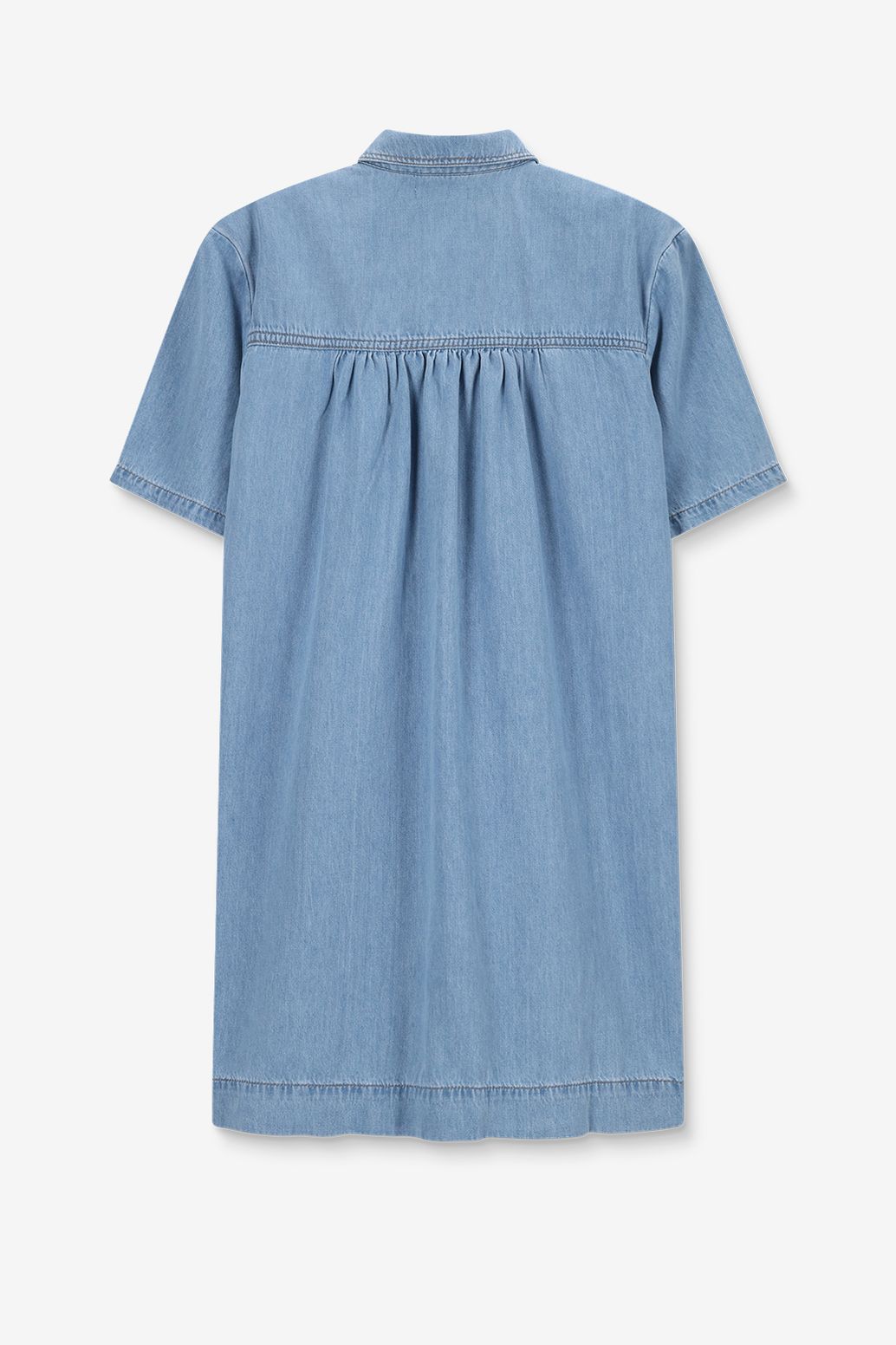 Robe mi-longue en jean - bleu