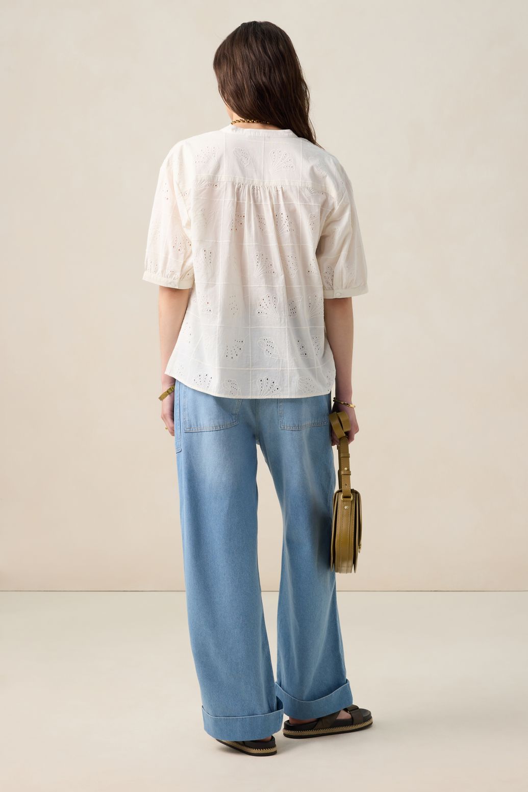 Blouse avec broderies - blanc