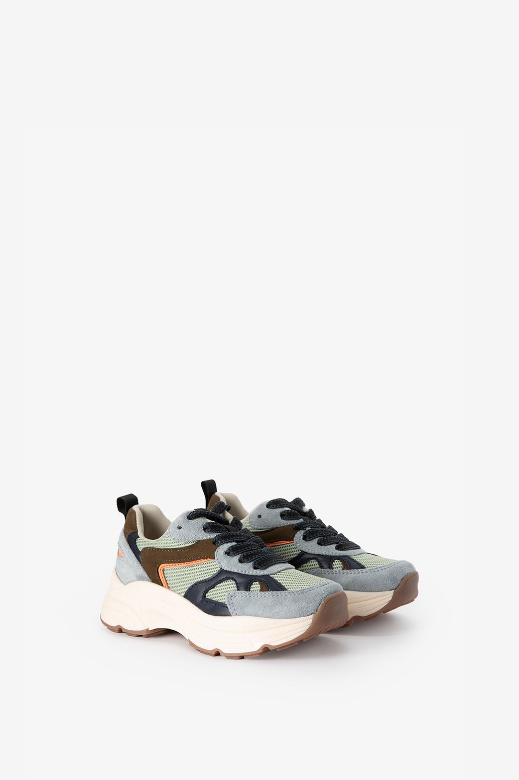 Blauwe mesh sneakers